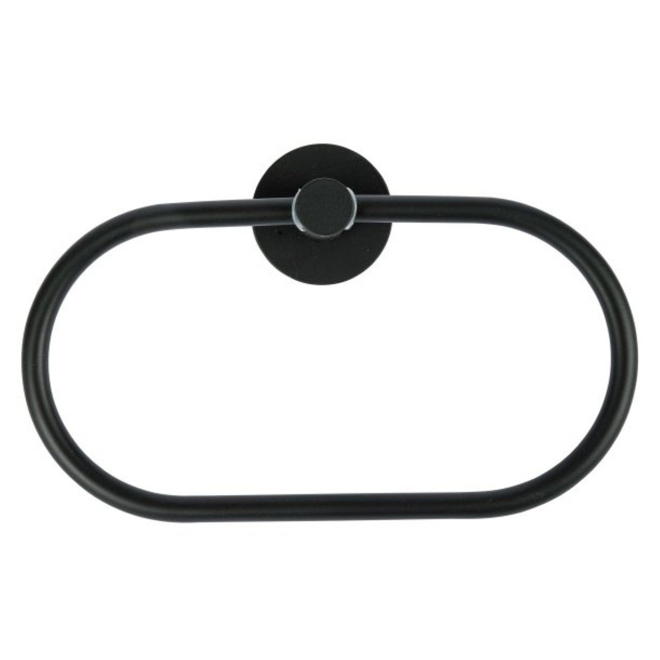 axentia Handtuchhalter Nero, Selbstklebender Handtuchring aus Edelstahl, in Schwarz