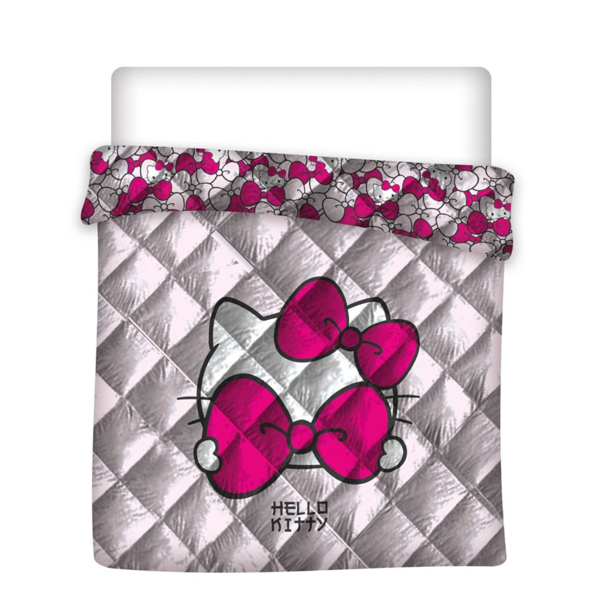 Aymax sprl Bettwäsche Hello Kitty Bettbezug – Bettwäsche Set 240x220 cm pflegeleicht