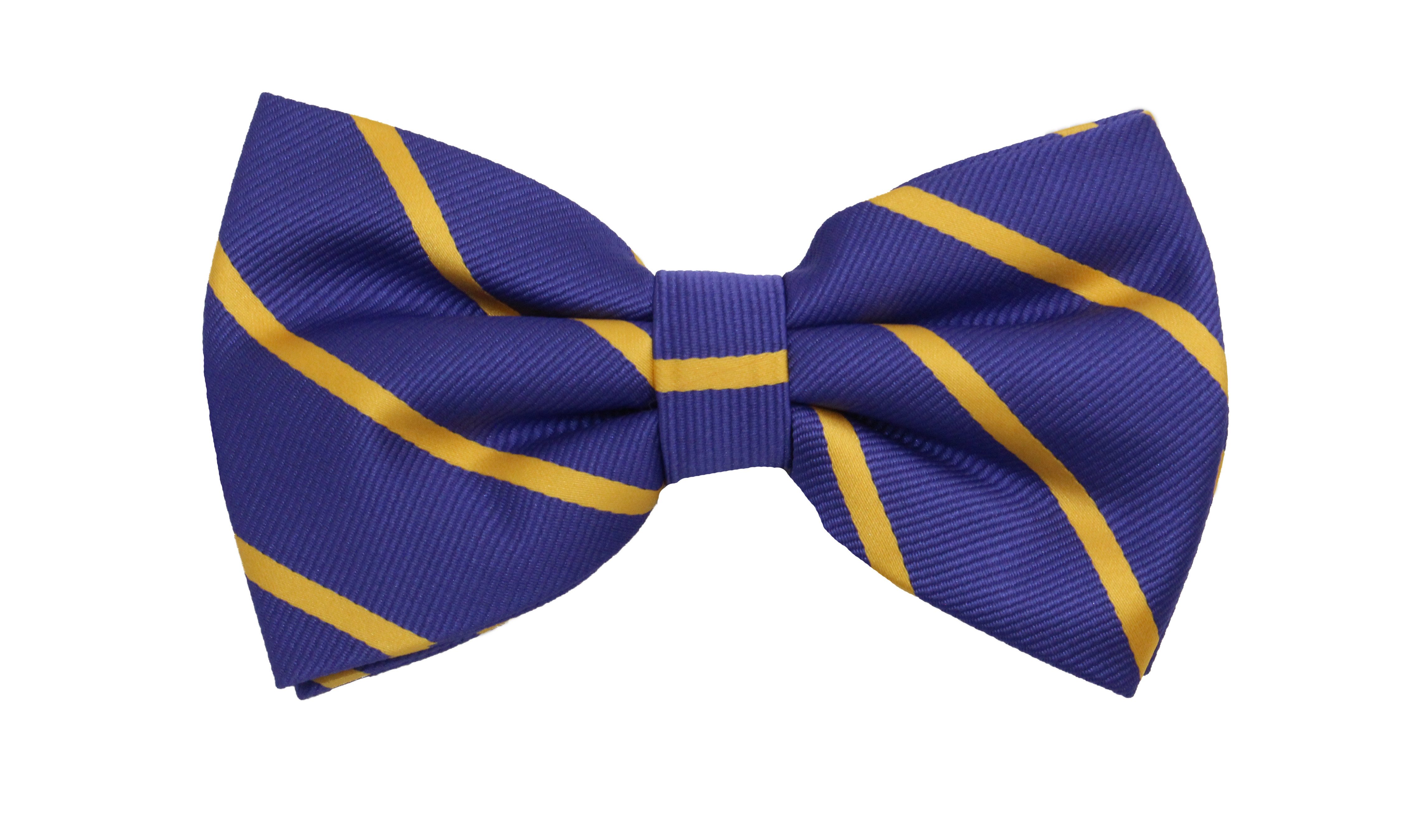 Fabio Farini Fliege Herren Streifen Fliegen - Männer Querbinder Vorgebunden Bowtie (Gestreift) Streifen- - Royalblau/Gelb