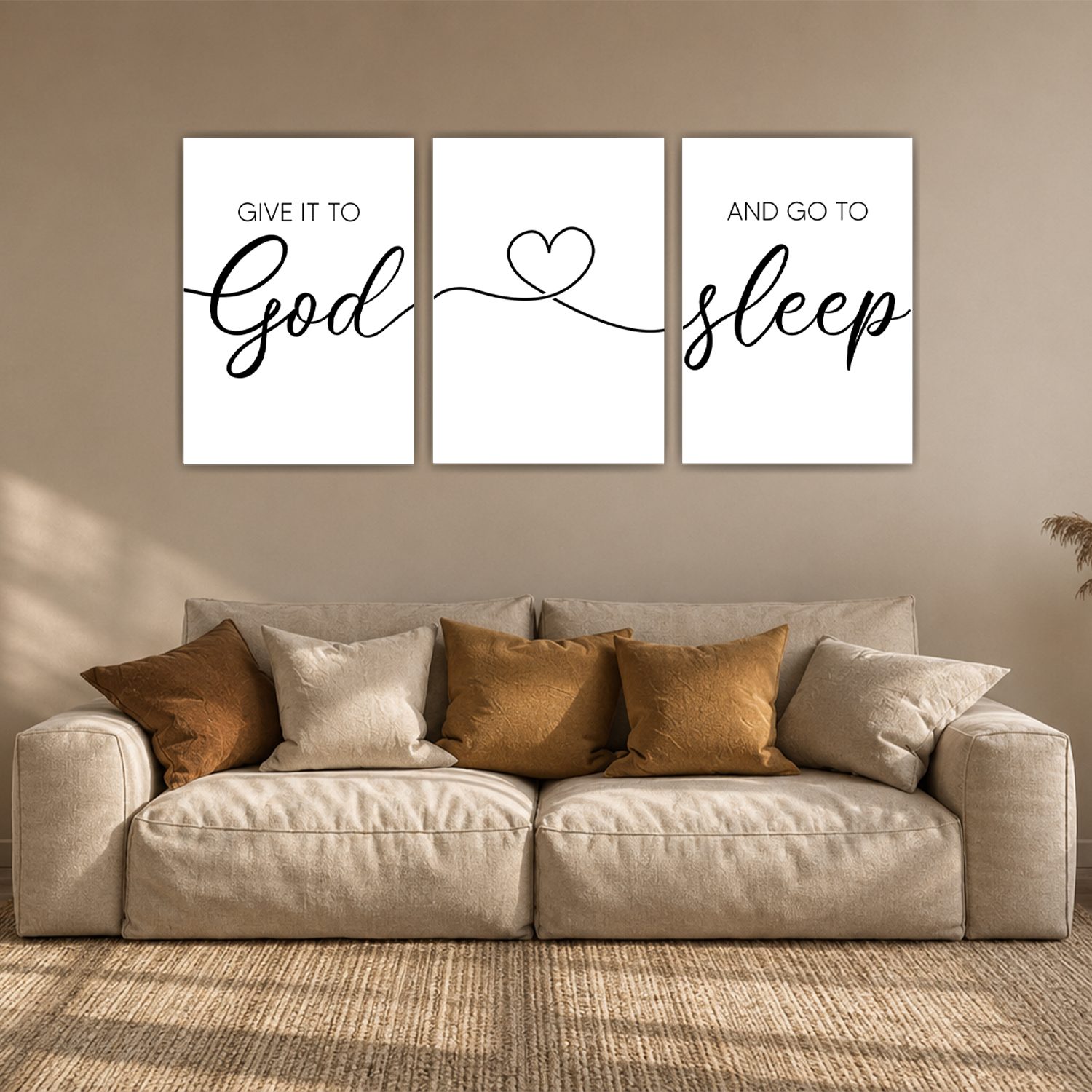 Tigerlino Poster Schlafzimmer Poster 3er Set Schwarz Weiß Modern Wandbilder – Bild 5 von 5