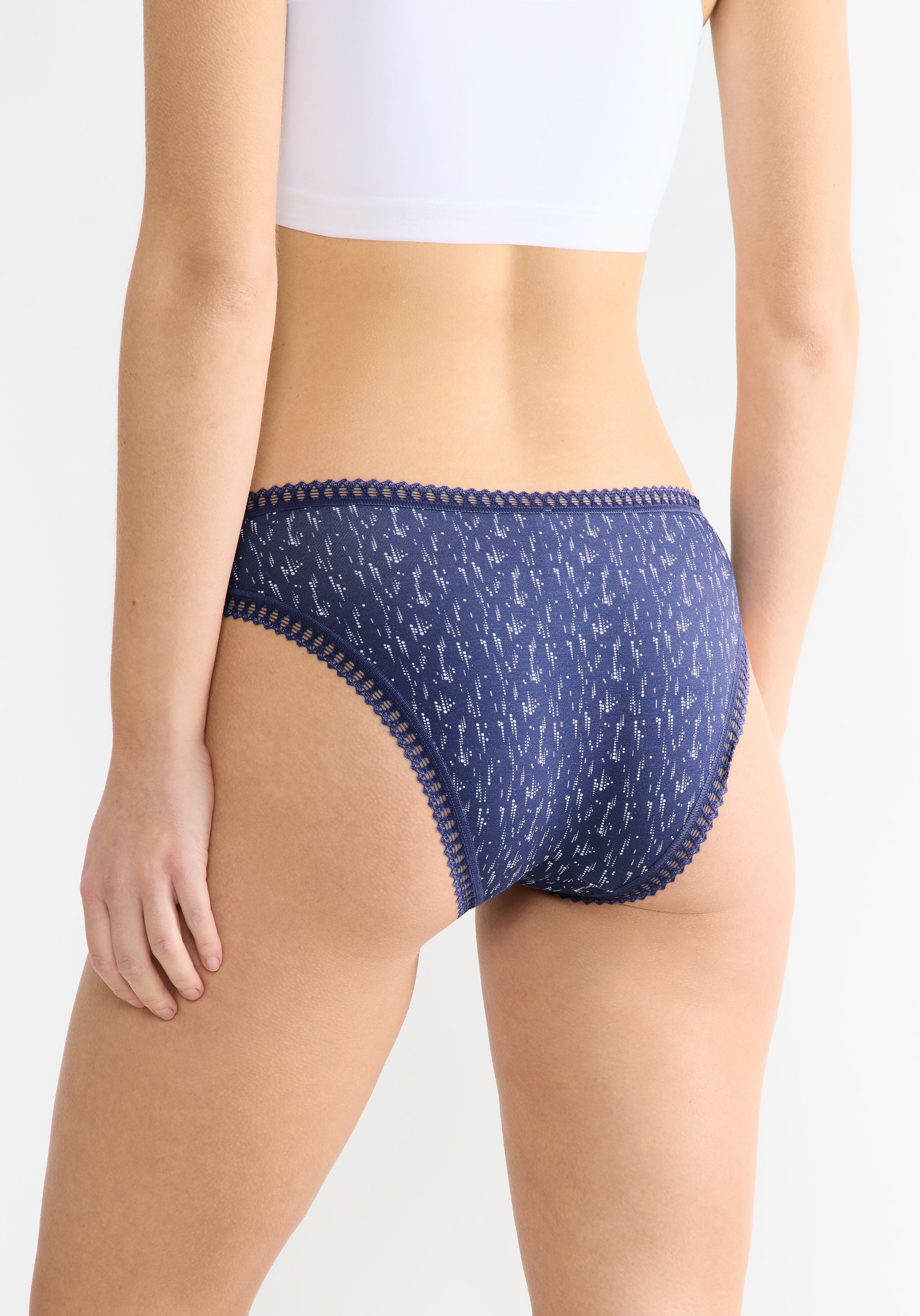 sloggi Minislip GO Crush (3er Pack) dehnbare Spitzendetails, Cotton-Mix