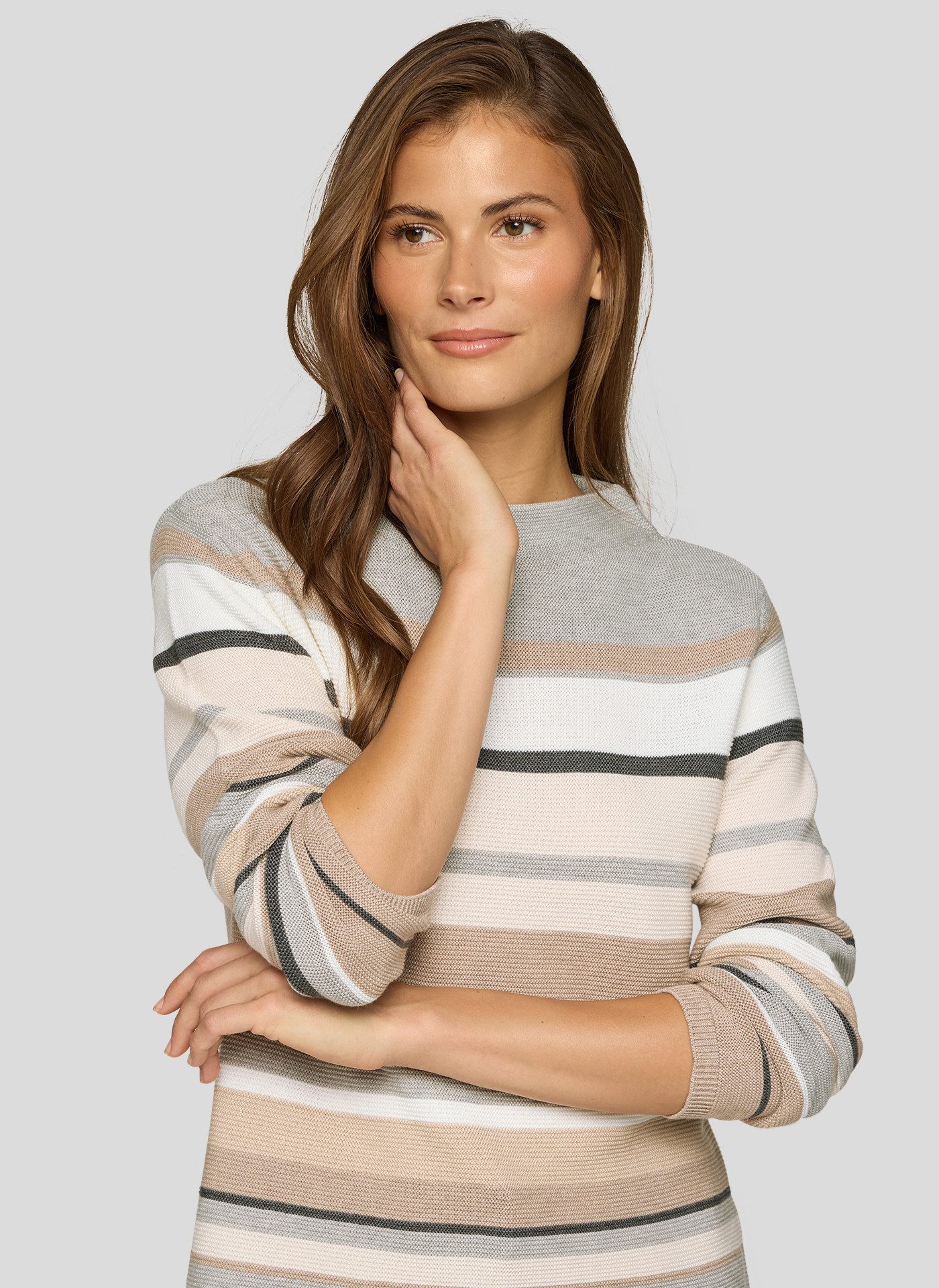 Rabe Streifenpullover mit intarsien Muster günstig online kaufen