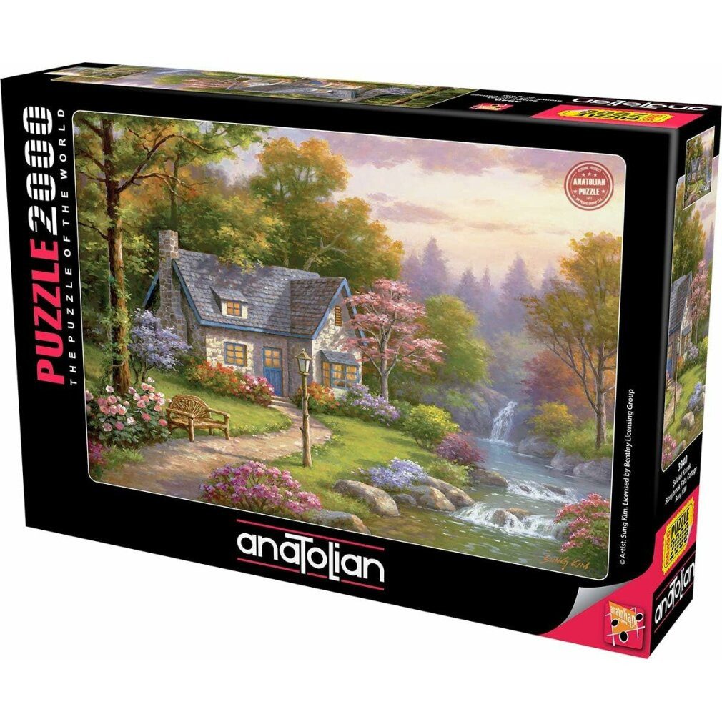 ANATOLIAN Puzzle ANATOLIAN Puzzle Cottage in Stonybrook Falls 2000 Teile, Puzzleteile