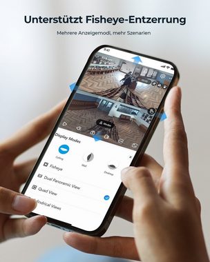 Reolink 6MP 360° Panorama PoE Fisheye-Kamera FE Series E81C Überwachungskamera (Bewegungserkennung, Personenerkennung, 2-Wege-Audio)