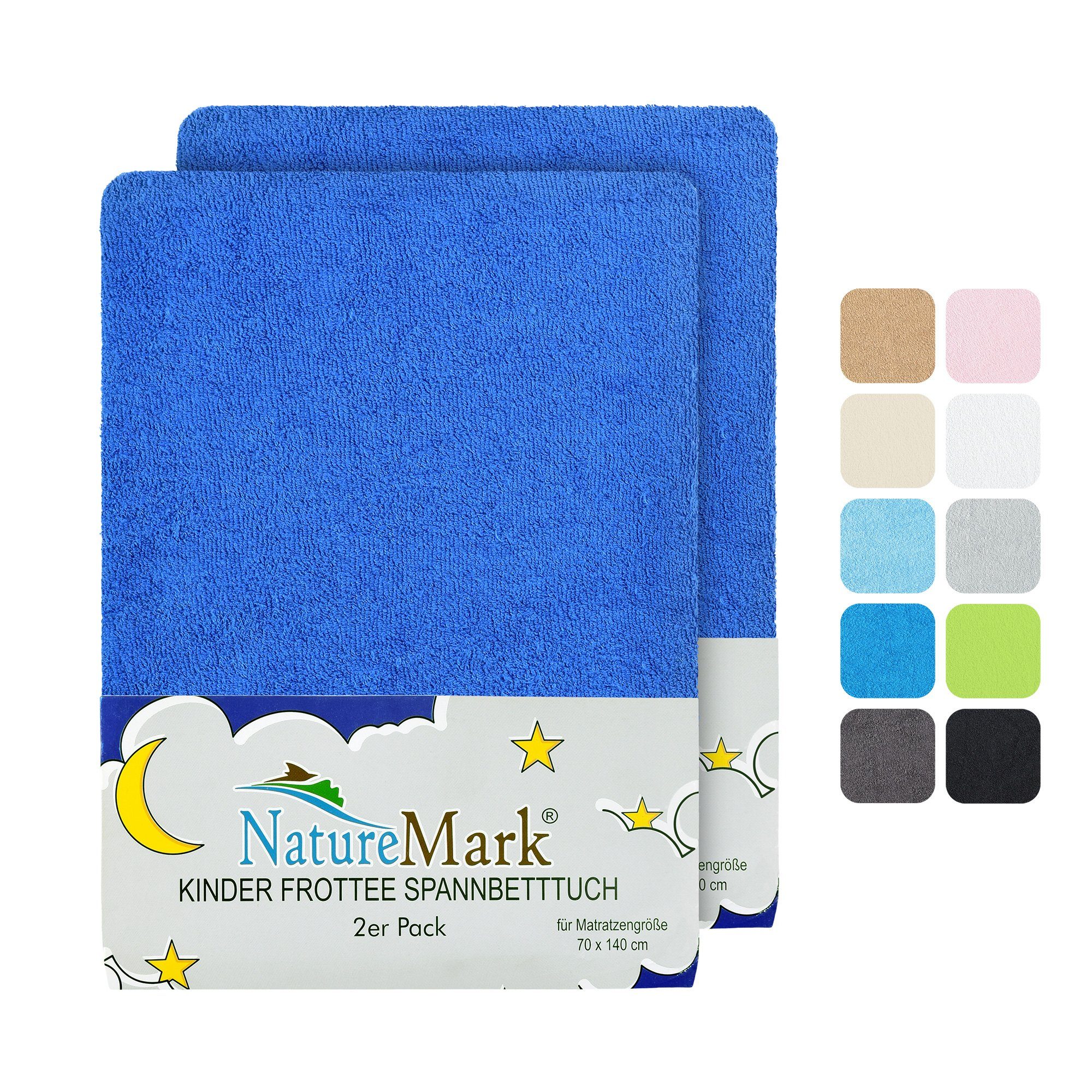 NatureMark Spannbettlaken Frottee Spannbettlaken, 80% Baumwolle / 20% Polye günstig online kaufen