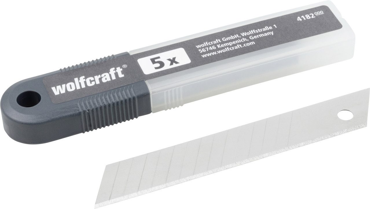 Wolfcraft Messerklinge Wolfcraft Abbrechklingen 18 mm - 5 Stück