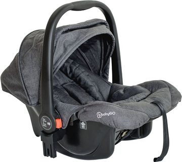 BabyGo Kombi-Kinderwagen Simplex AIR 3in1, Grey melange, inkl. Babywanne + Matratze, Sportaufsatz, Babyschale & Wickeltasche
