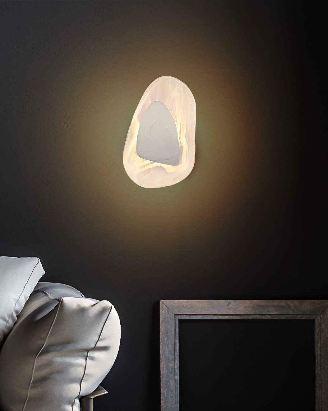 GLOBO LIGHTING LED Wandleuchte DORSEY, LED fest integriert, Warmweiß, Wandlampe/Glas klar/BxH: 203x315mm