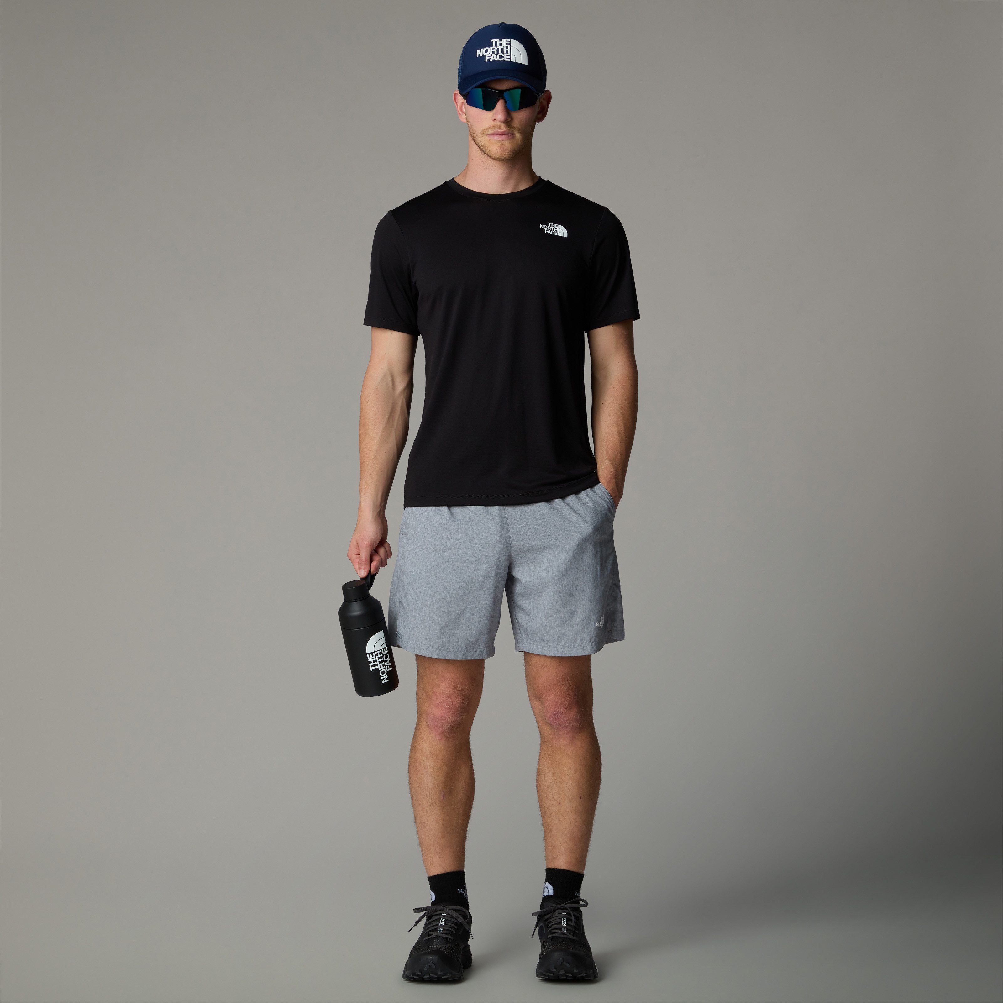 The North Face Funktionsshirt M 24/7 S/S TEE REG atmungsaktiv, schnell trocknend, mit Logodruck, aus Polyester, Kurzarm