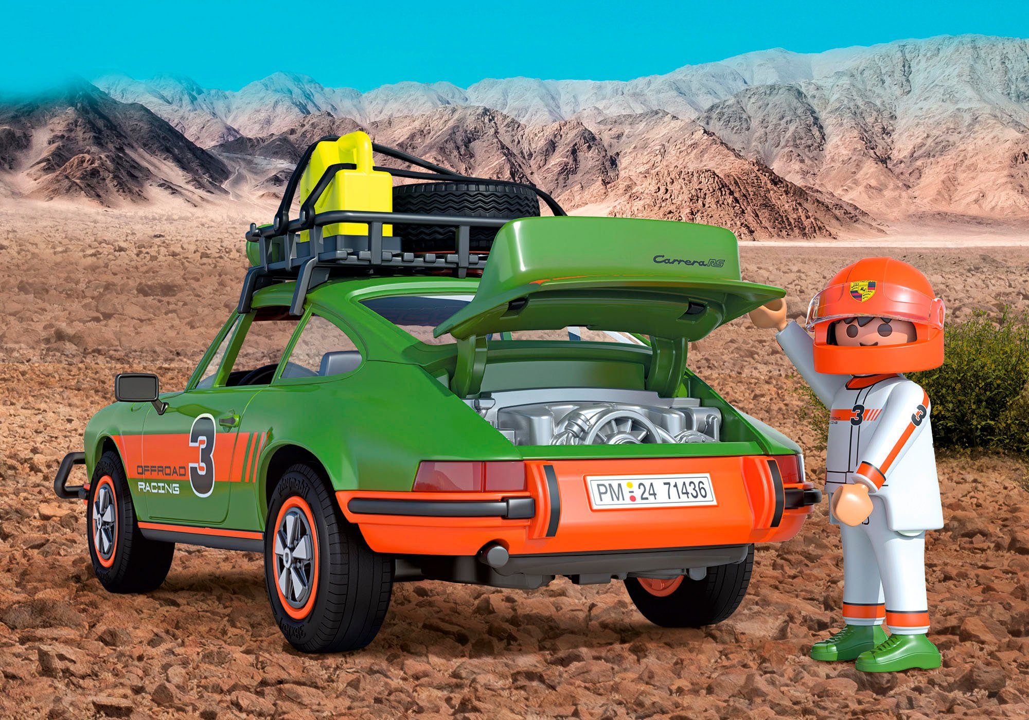 Playmobil® Porsche 911 Carrera RS 2.7 Offroad (71436), Cars Konstruktions-Spielset, (47 St), Made in Germany