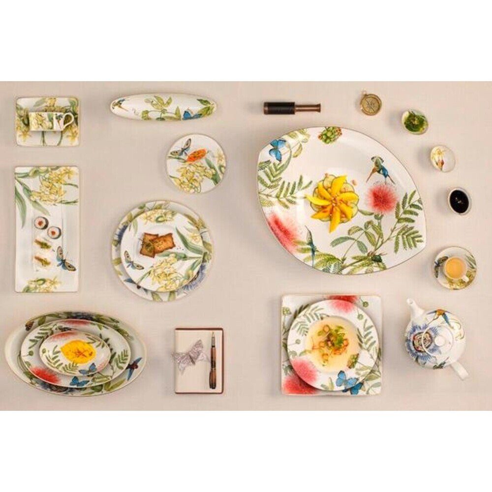 Villeroy & Boch Speiseteller Speiseteller 27x27 cm Amazonia, (1 St), Speiseteller, 27,40cm, Premium Bone Porcelain, mehrfarbig – Bild 3 von 5