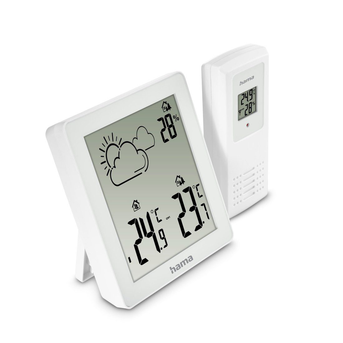 Hama Wetterstation "Zakynthos" mit Außensensor, Innen-/Außentemperatur Wetterstation (Wettervorhersage, Thermometer, Hygrometer)