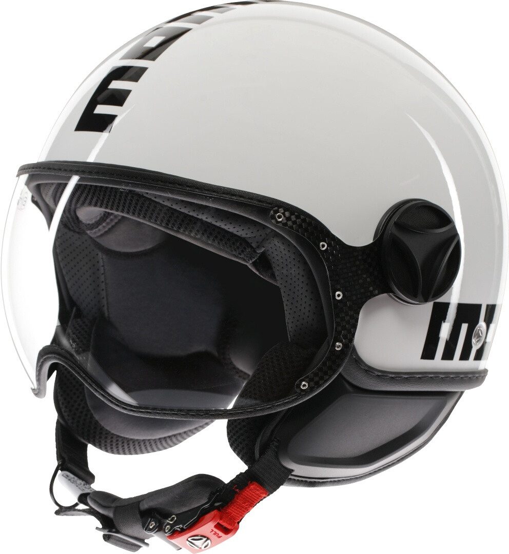 Momo Motorradhelm FGTR Classic Mono S26 Jethelm, Vorbereitet Für Kommunikationssystem