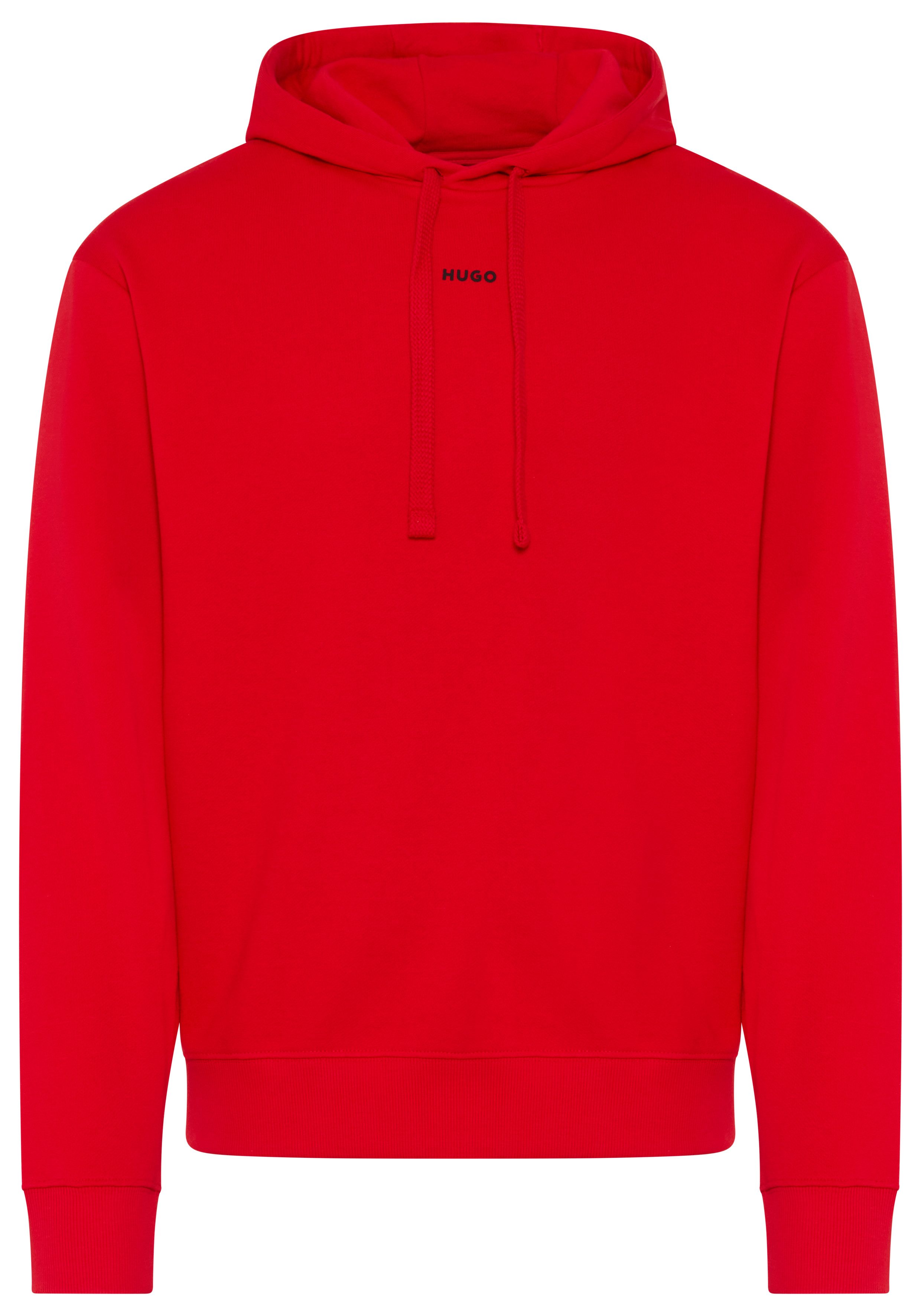 HUGO Kapuzensweatjacke Relaxed Fit, Kapuze, Taschen