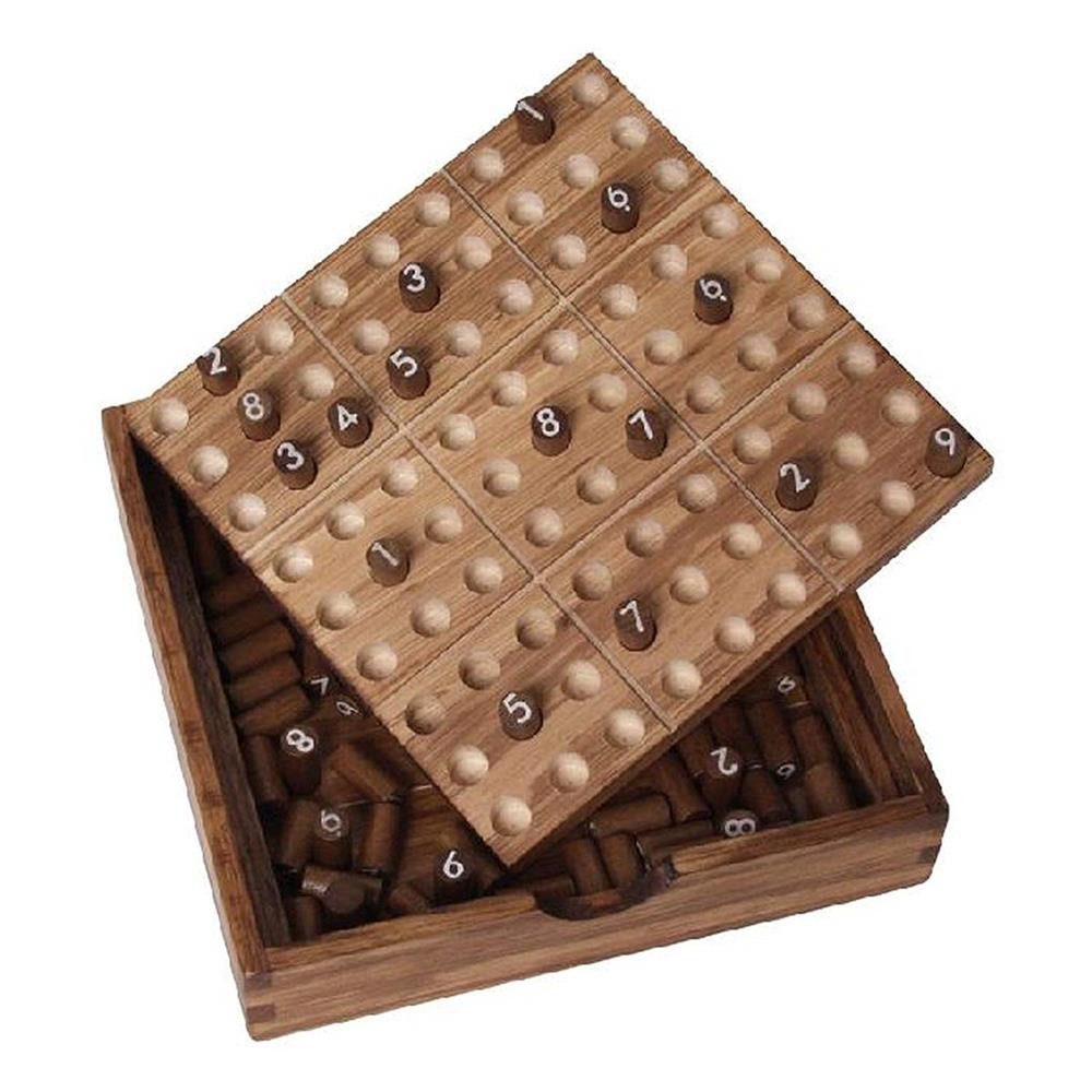 Bartl Spiel 108895 Sudoku-Box, Holzspielzeug, 1 Spieler, ab 10 Jahren, Braun