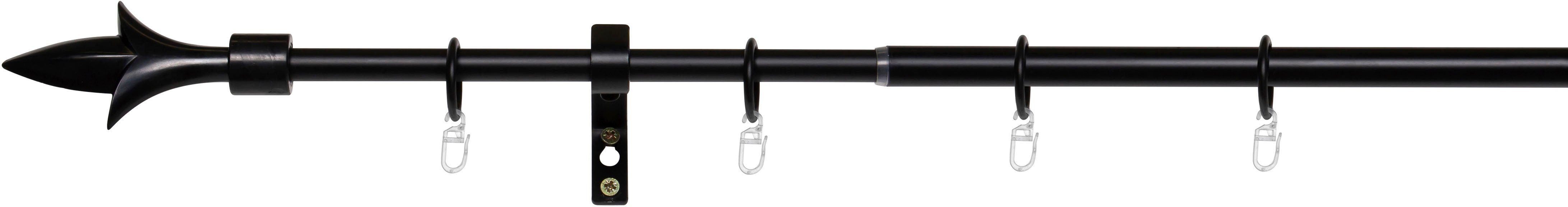 Gardinenstange lance, ausziehbar, mm, Ø verschraubt, Aluminium mydeco, 1-läufig, 16