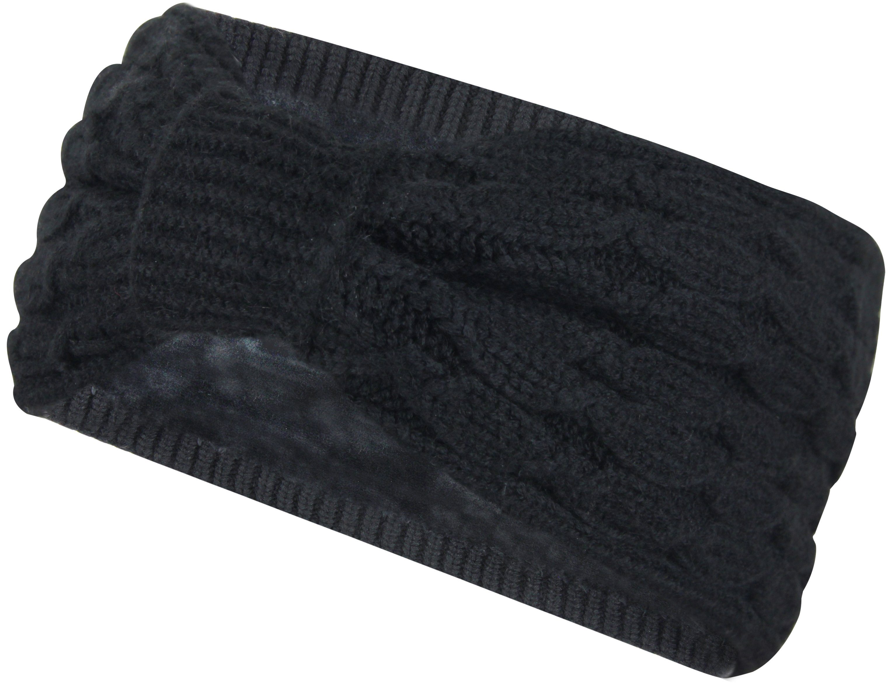 Frentree Stirnband Damen, Strick Haarband im Twist Knoten Schleife Design, Ohrenschützer Mädchen mit weichem Fleece Innenfutter