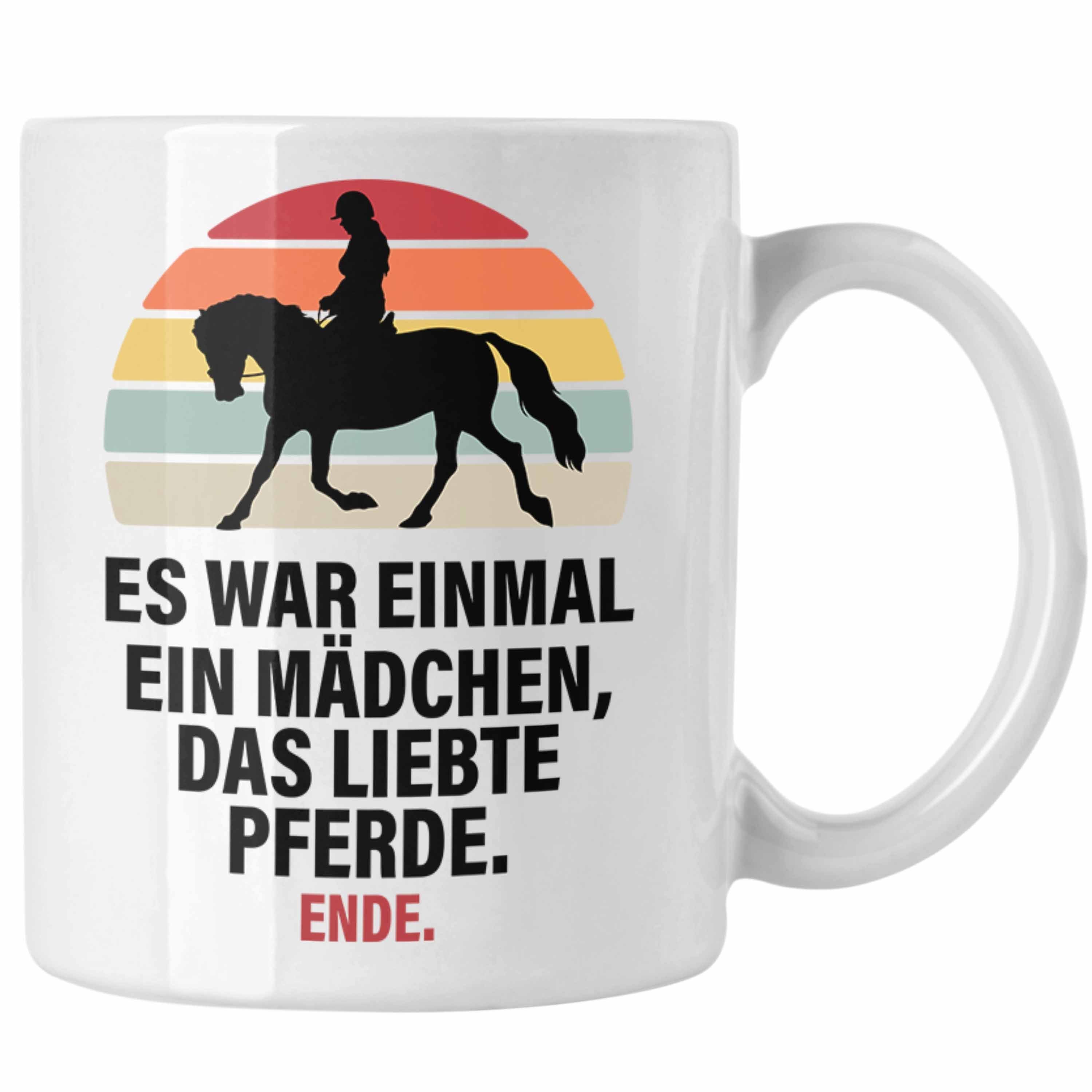 Trendation Tasse Trendation - Pferde Tasse Lustig Reiterin Geschenk Pferde Geschenke Mädchen Pferdeliebhaber Weiss