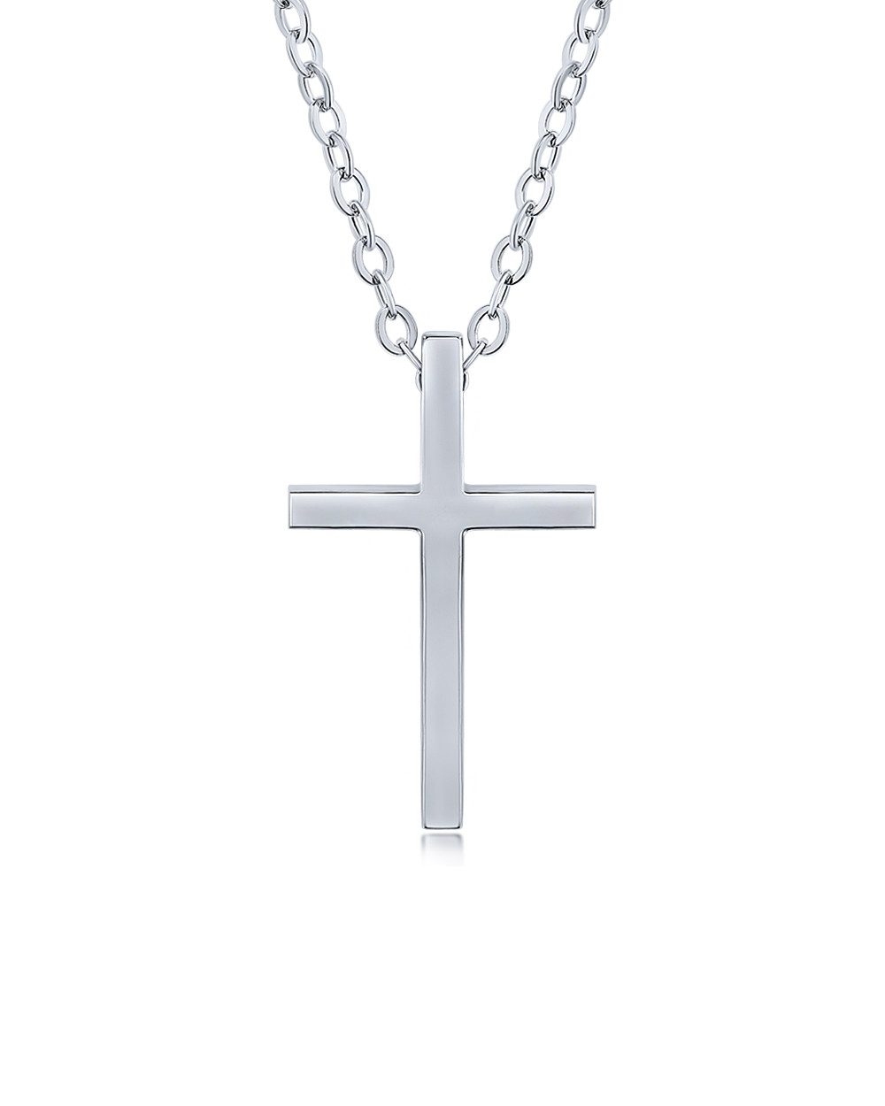 DANIEL CLIFFORD Kreuzkette 'Christine' Damen Halskette Silber 925 Kreuz Anhänger (inkl. Verpackung), größenverstellbare Silberkette mit Kreuz-Anhänger