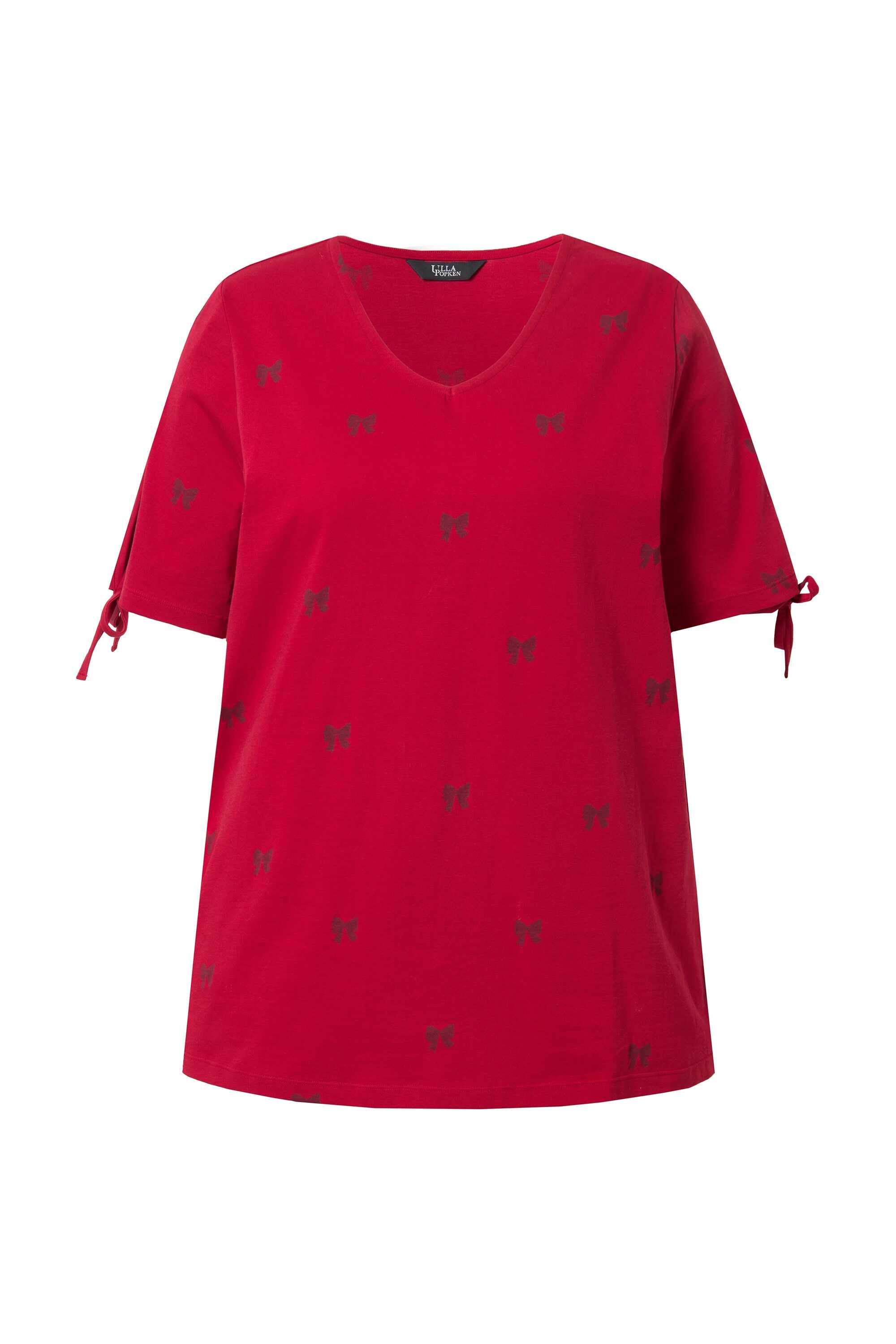 Ulla Popken T-Shirt T-Shirt Schleifen A-Linie günstig online kaufen