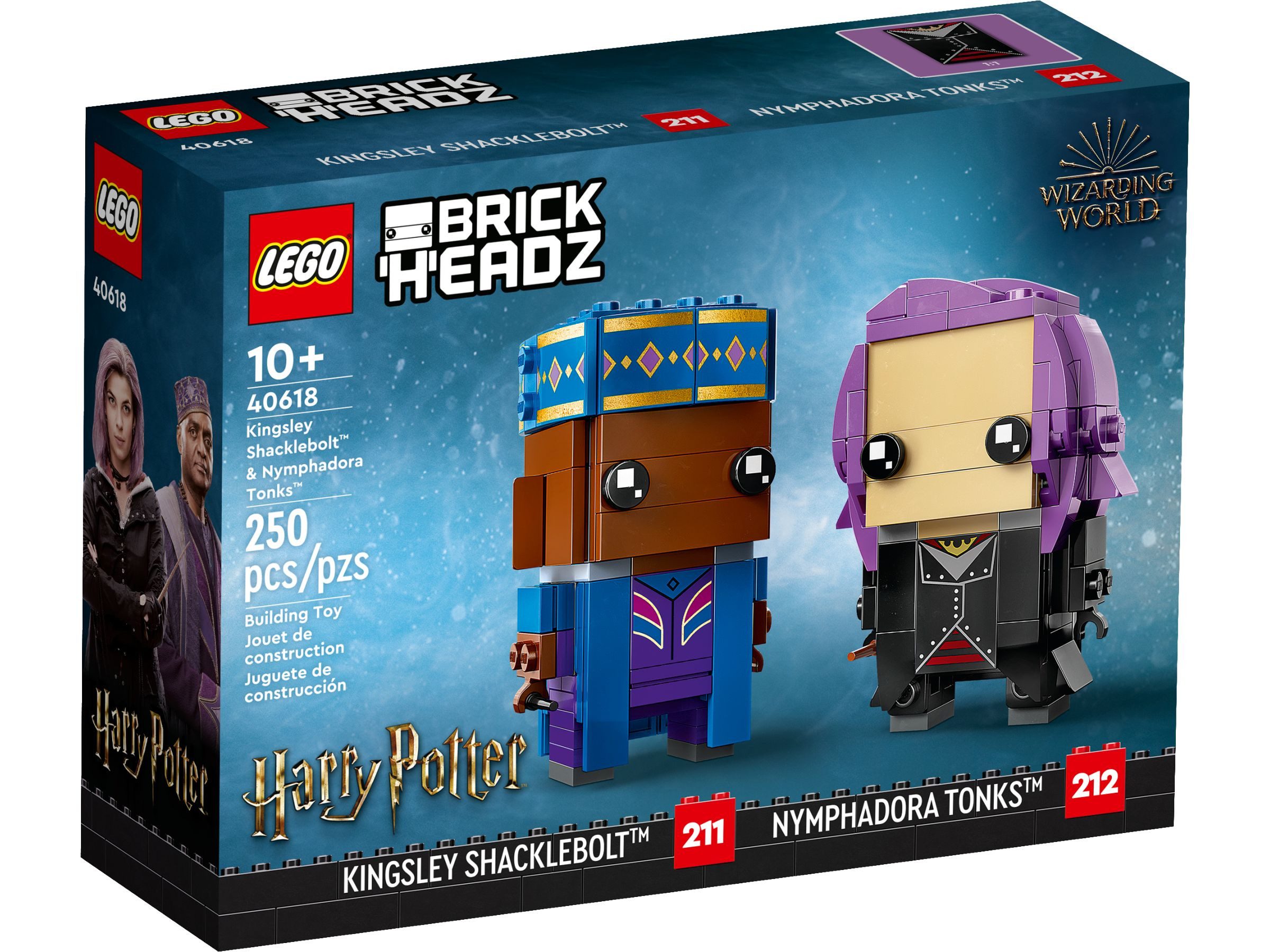 LEGO® BrickHeadz 40618 Kingsley Shacklebolt™ & Nymphadora Tonks™ Konstruktionsspielsteine
