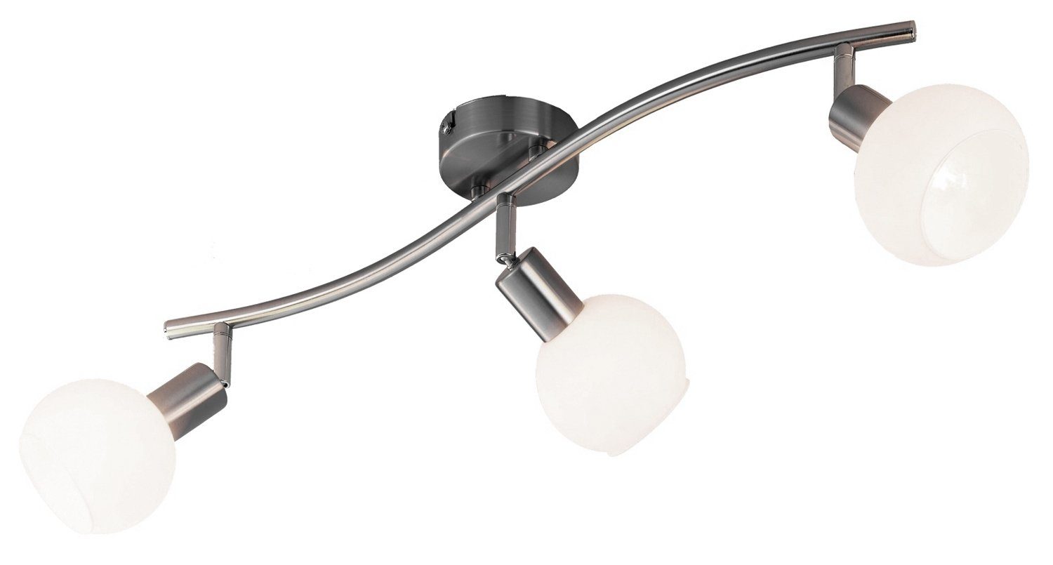 casa NOVA Deckenstrahler LINA, 3-flammig, Breite 60 cm, Silbergrau, Metall, günstig online kaufen