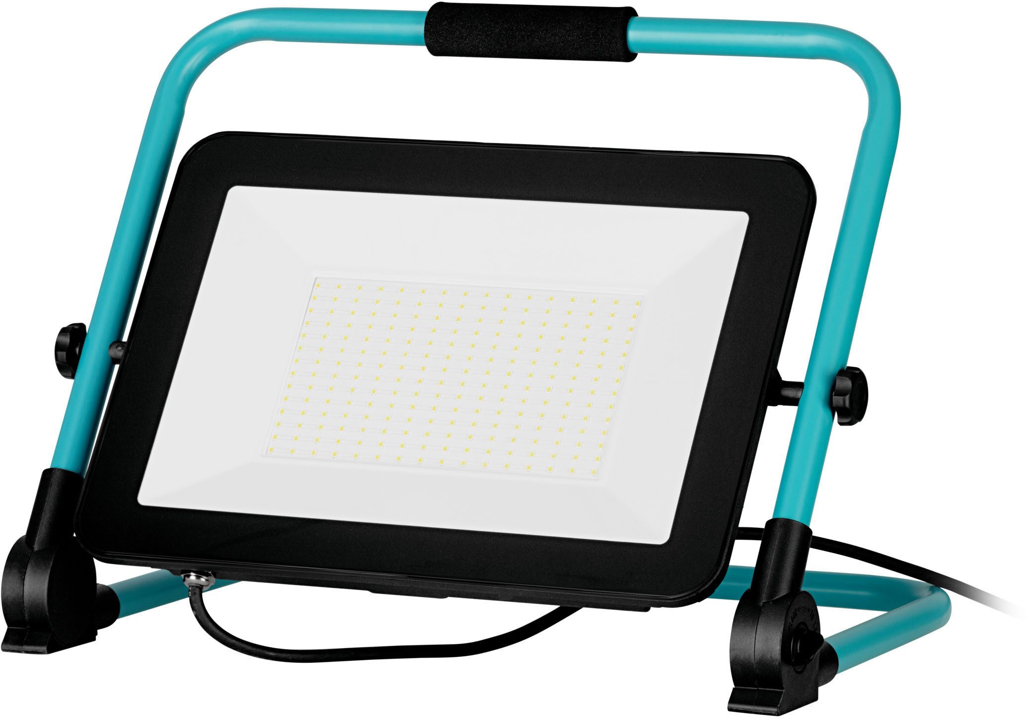 EGLO Deckenstrahler AVELAR Strahler - Alu, Kunststoff - LED - 200W - IP65, LED fest integriert, Neutralweiß, LED Baustrahler, Arbeitsleuchte, Arbeitsscheinwerfer, L36xB22xH38 cm