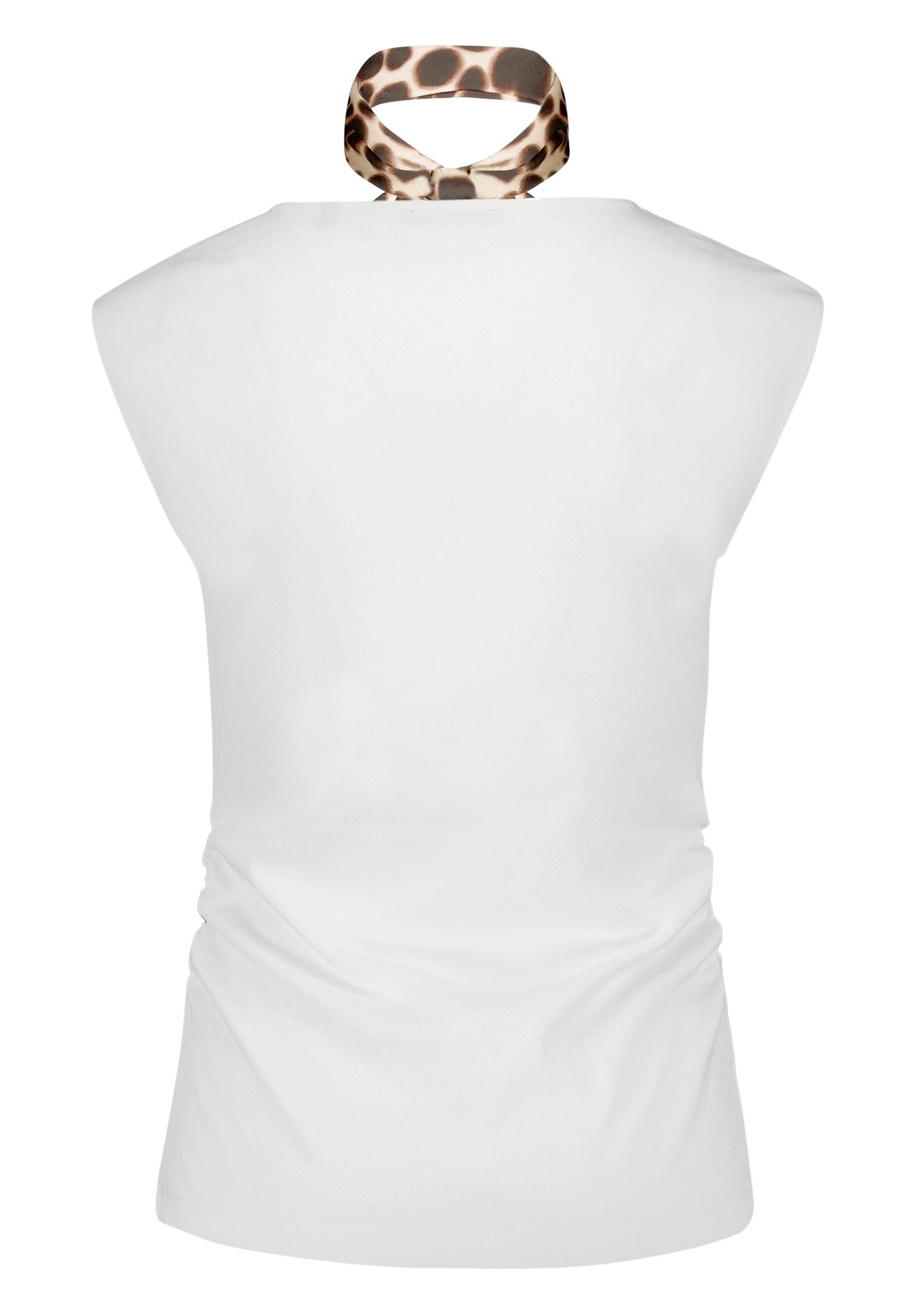 Zero T-Shirt Damen kurzarm (1-tlg) Halstuch