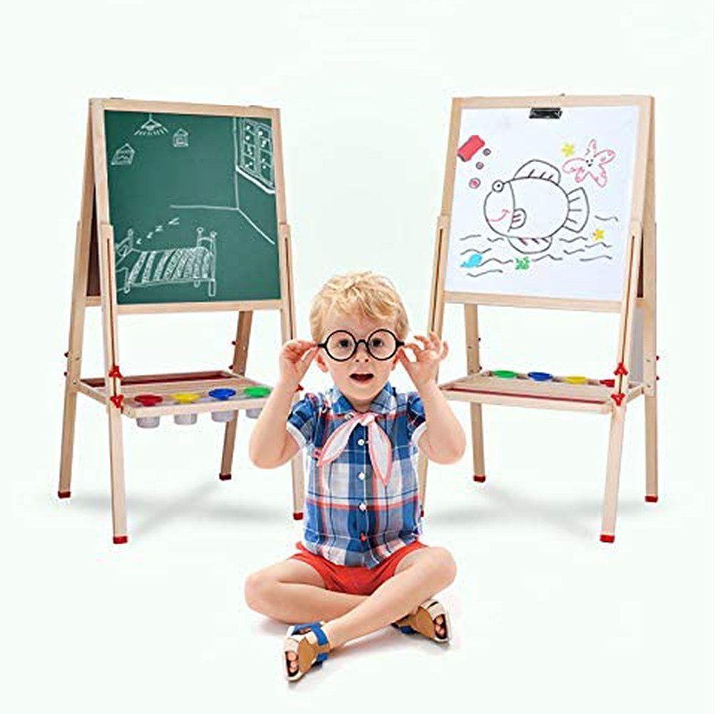 JEOBEST Standtafel Kinderstaffelei, Zweiseitiges Zeichenbrett Magnettafel, günstig online kaufen