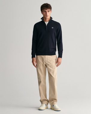 Gant Troyer CLASSIC COTTON HALF ZIP mit gerippten Details