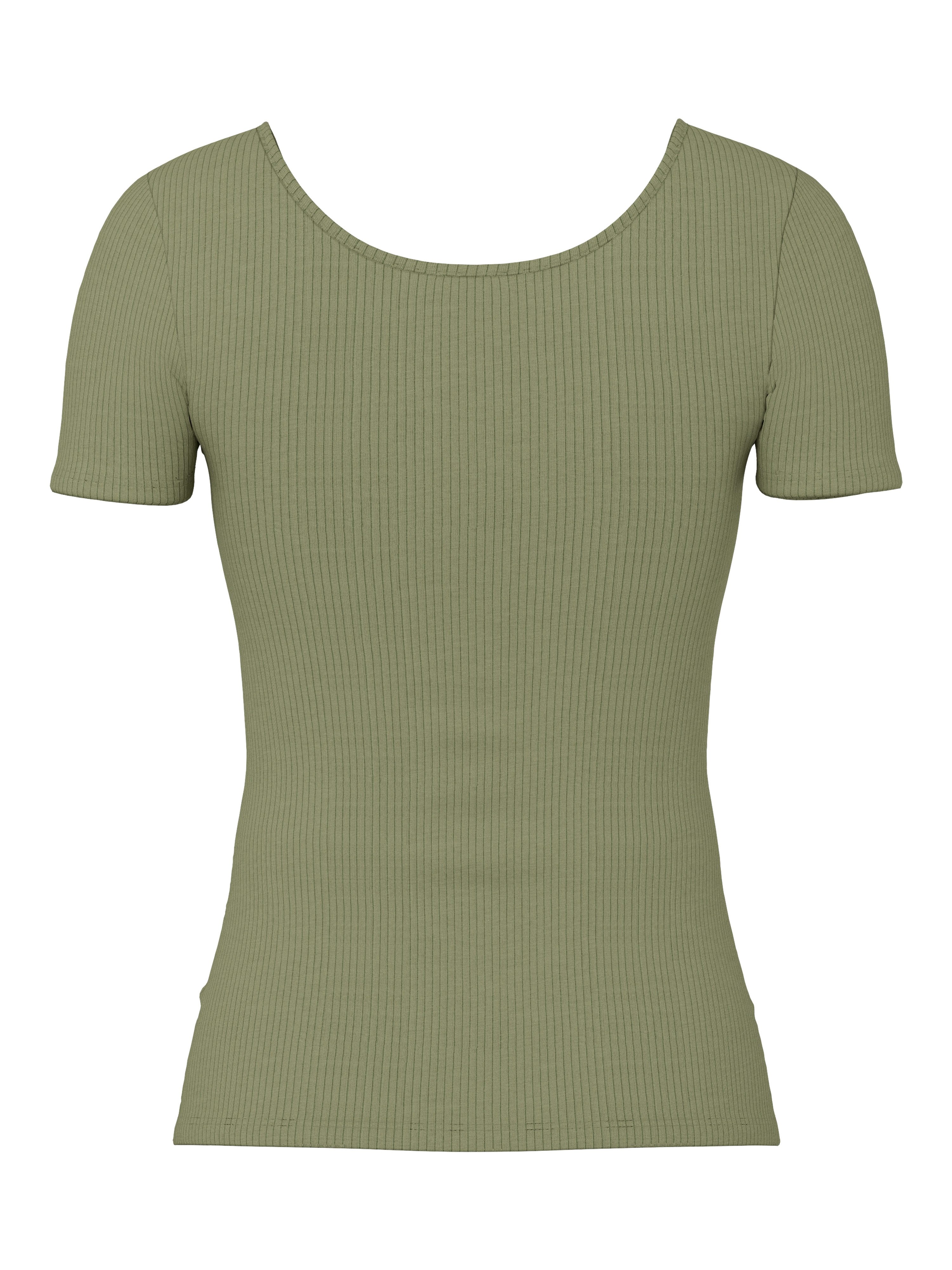pieces Kurzarmshirt PCKITTE SS TOP NOOS BC Baumwollmischung, slim fit – Bild 5 von 5