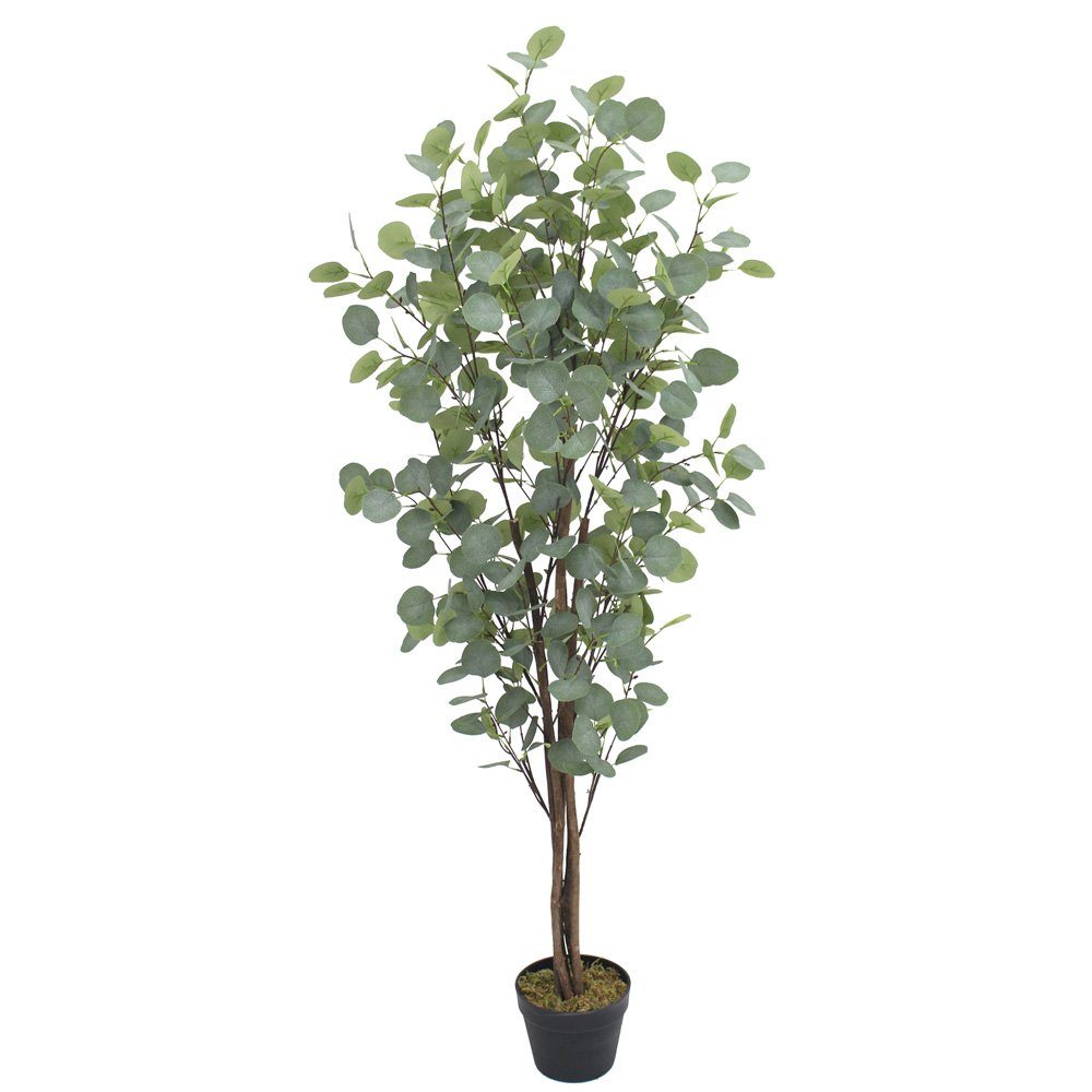 Kunstpflanze Eukalyptusbaum Eukalyptus Kunstbaum Künstliche Pflanze 140cm Decovego, Decovego | Kunstpflanzen