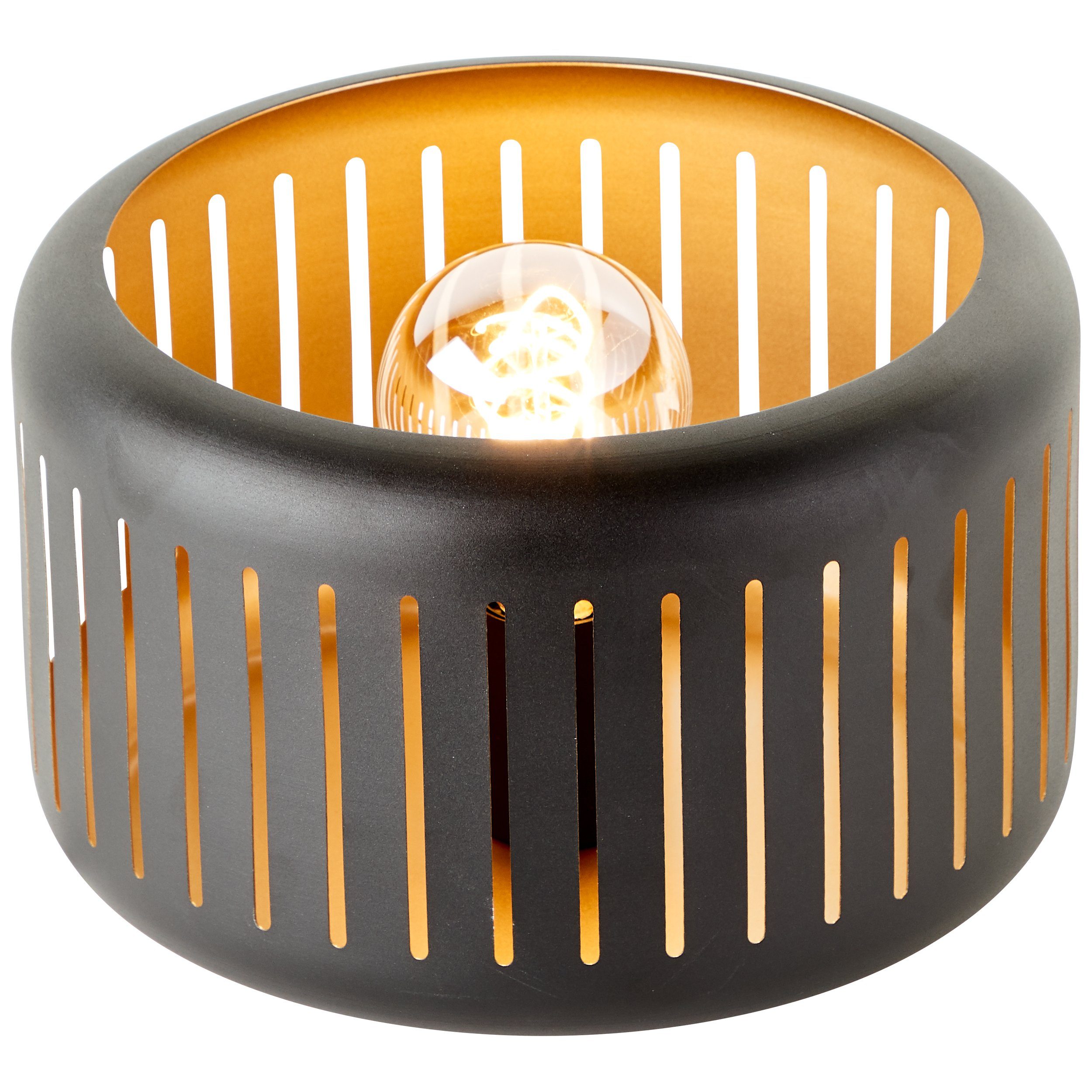 Brilliant Tischleuchte Tyas, ohne Leuchtmittel, x 27 cm, schwarz/goldfarben E27, 19 Metall