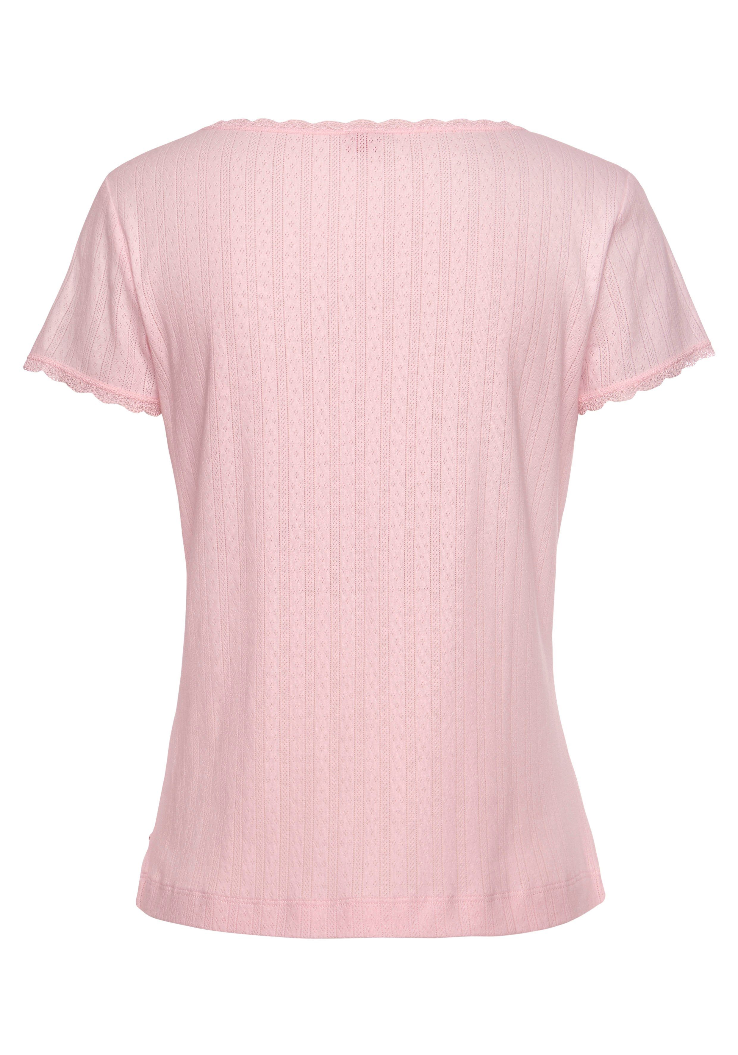 s.Oliver Pyjamaoberteil aus Ajour-Strick