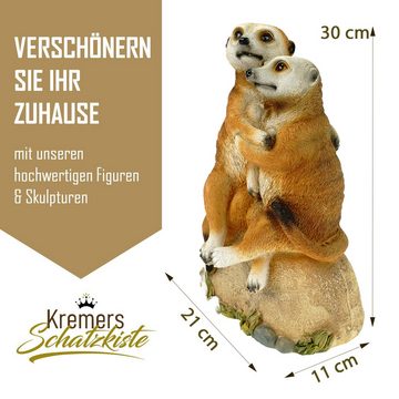 Kremers Schatzkiste Gartenfigur Gartenfigur Erdmännchen Liebespaar 30 cm Deko für draussen