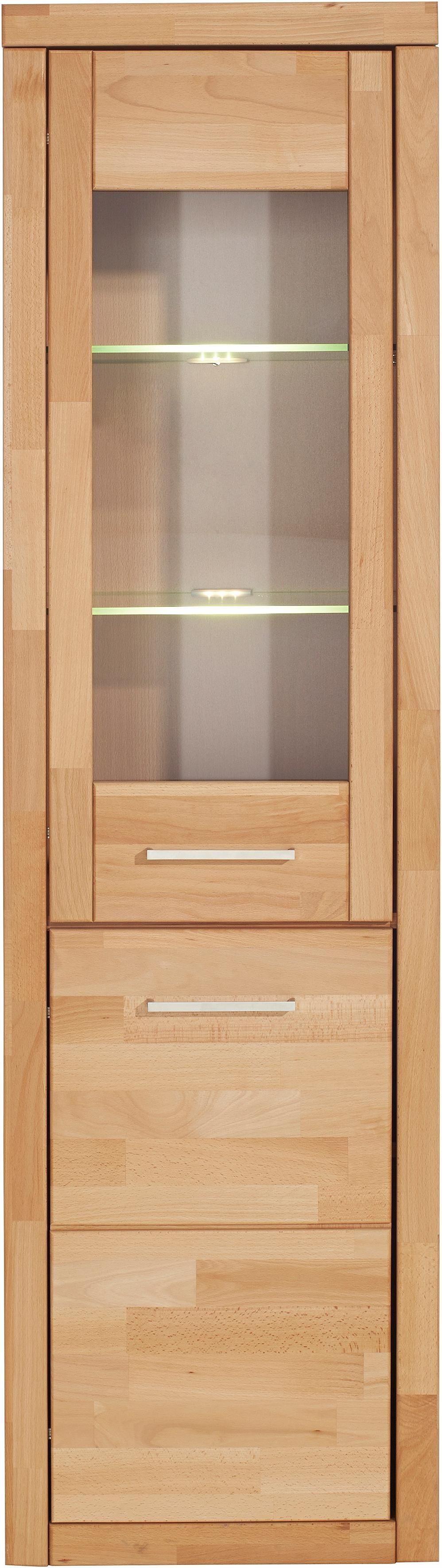 OTTO home Vitrine LOGO B/T/H: 50/42/180cm, 5Fächer, 3 Einlegeboden verstellbar. Kopus&Leisten aus Massivholz, Korpus aus Melamin, Türanschlag L/R – Bild 3 von 5