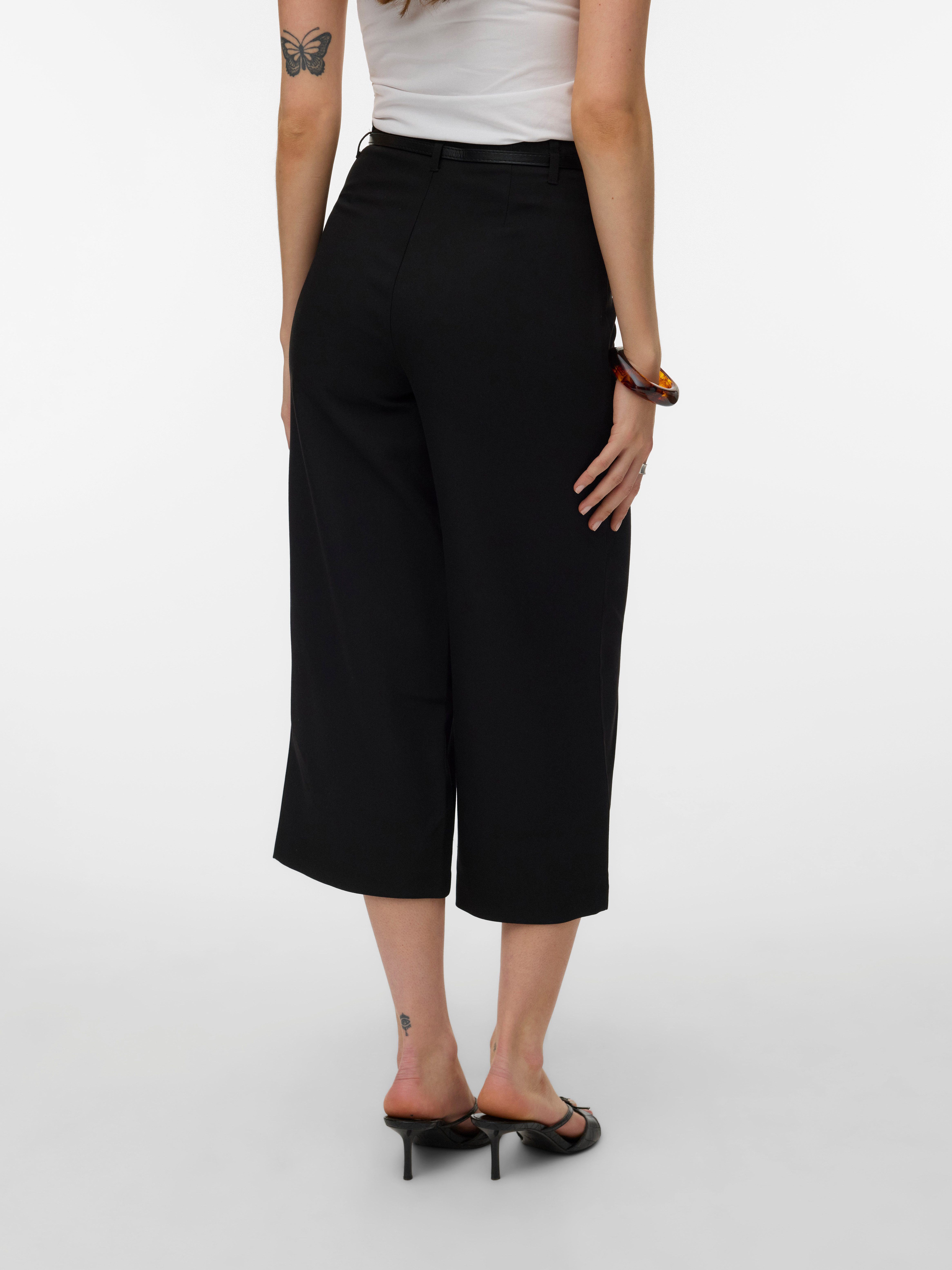 Vero Moda Anzughose VMELMA HW WIDE CULOTTE BELT PANT NOOS