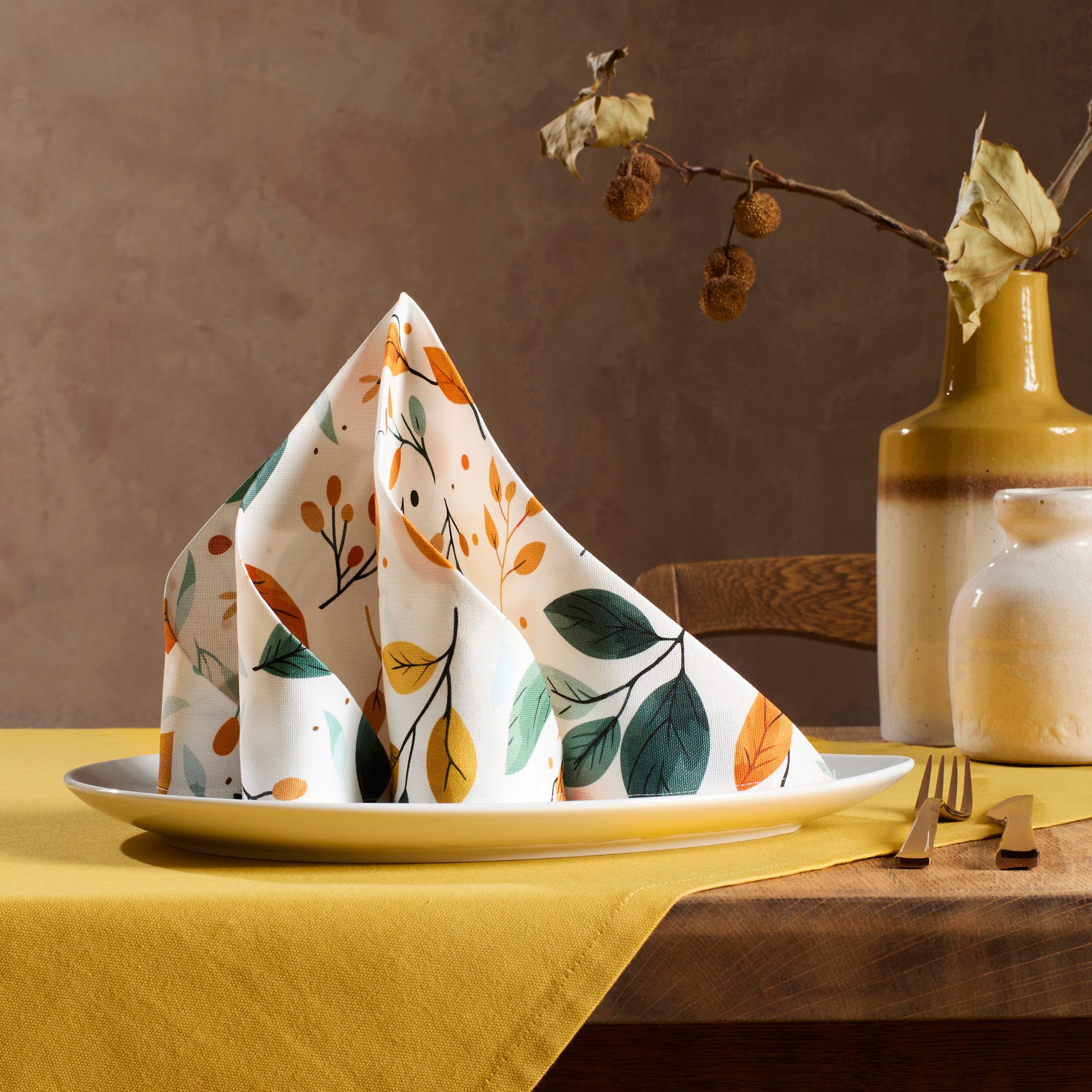 REDBEST Stoffserviette Serviette 6er-Pack, Baumwolle Blatt