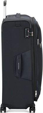 RONCATO Weichgepäck-Trolley Joy, 75 cm, schwarz, 4 Rollen, Weichgepäck-Koffer Reisegepäck mit Volumenerweiterung und TSA Schloss