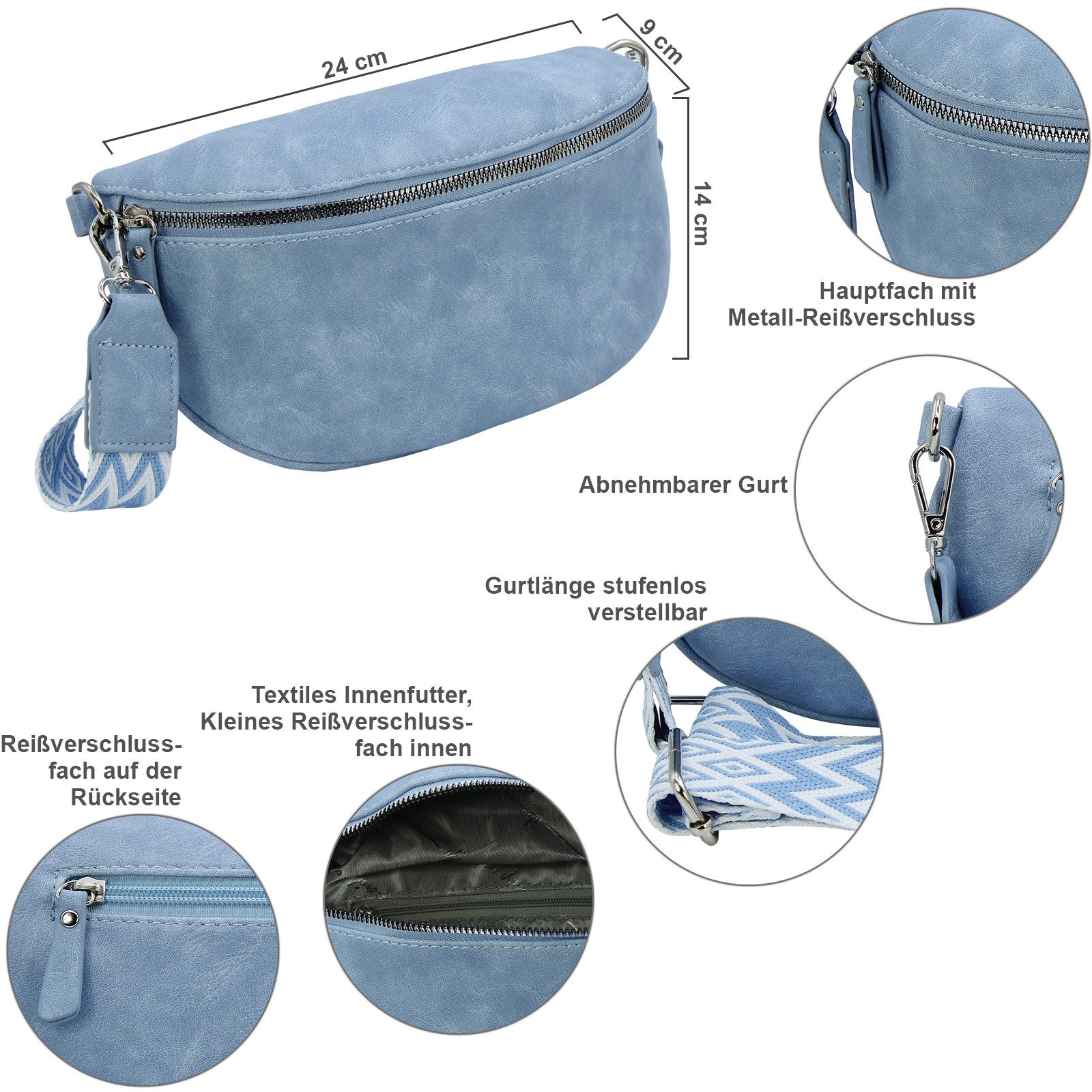 J JONES JENNIFER JONES Bauchtasche Damen Hüfttasche Umhängetasche breiter G günstig online kaufen