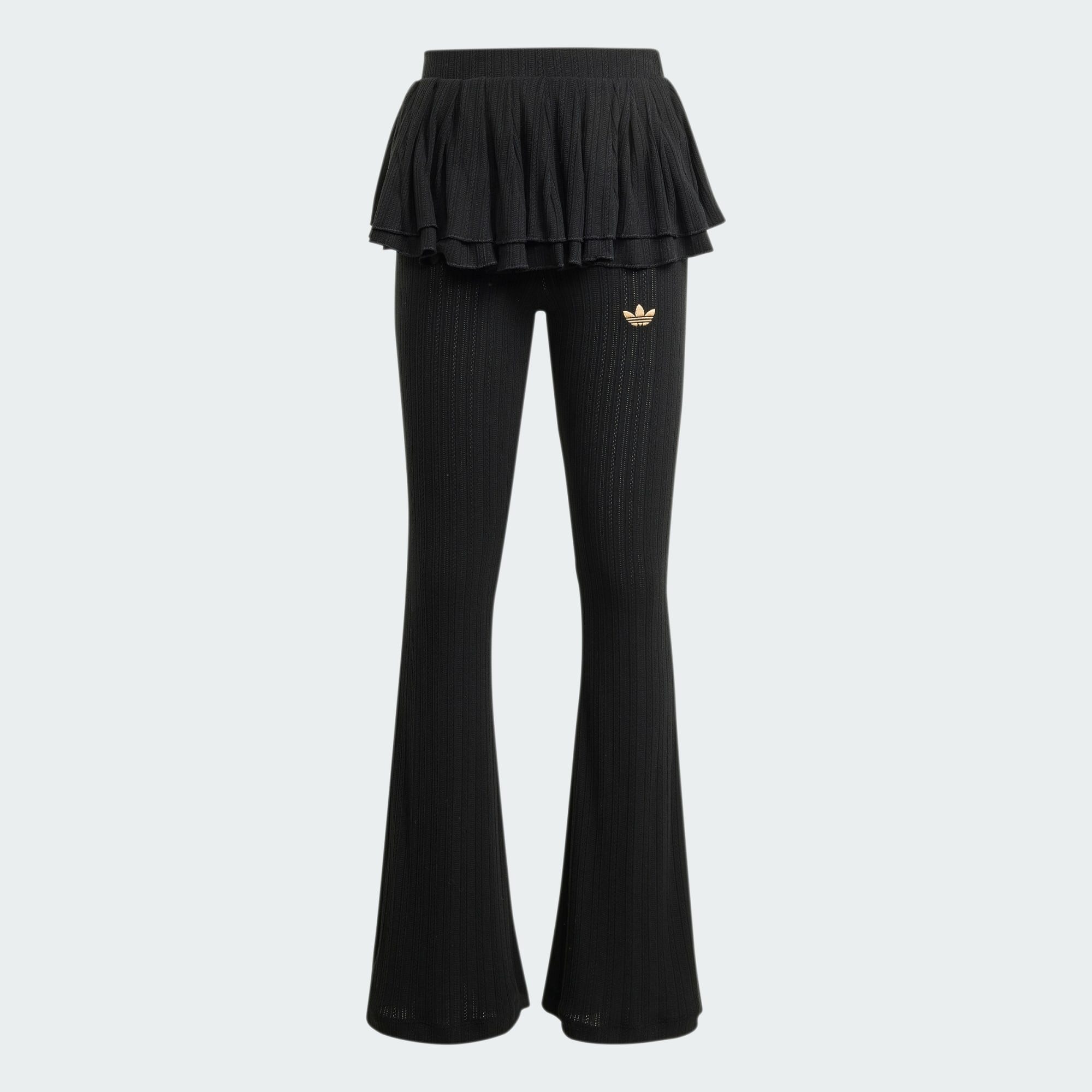 adidas Originals Leggings STRICK-LEGGINGS, SCHMAL GESCHNITTEN, RÜSCHEN (1-tlg)