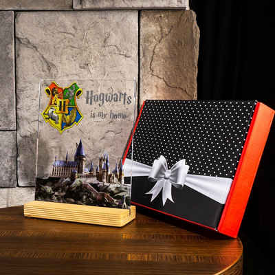 Geschenkelampe Acrylglasbild »Hogwarts Dekoaufsteller Jungen Kinder Geburtstagsgeschenke UV-Druck Echtholzaufsteller mit Geschenkbox«, Hogwarts (1 St), UV-Druck