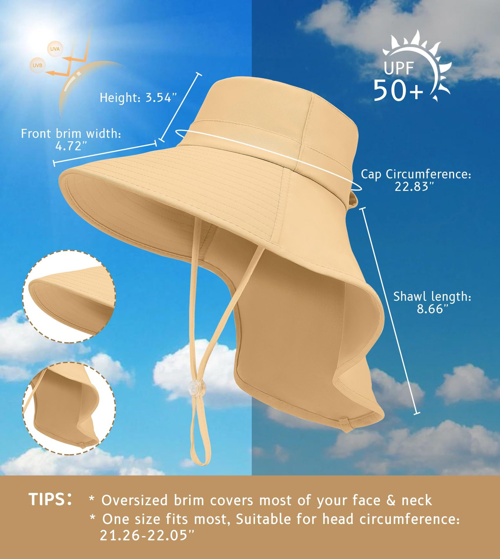 RWEUOQ Sonnenhut Sonnenhut Faltbarer Sonnenhut UV günstig online kaufen