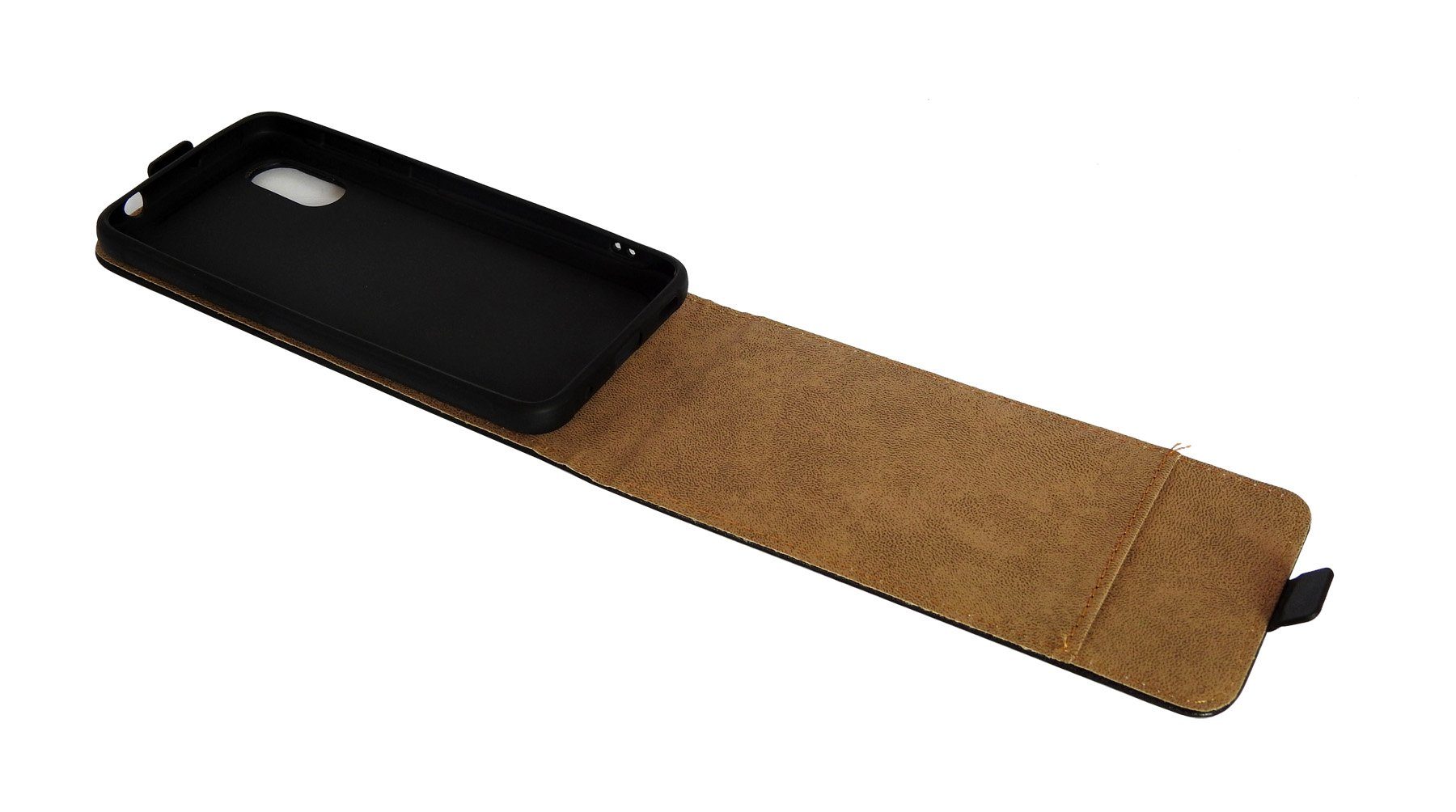 cofi1453 Handyhülle Handytasche SAMSUNG GALAXY XCOVER 5 EE schwarz, Schutzhülle Handy Flip Cover Klapptasche Schwarz