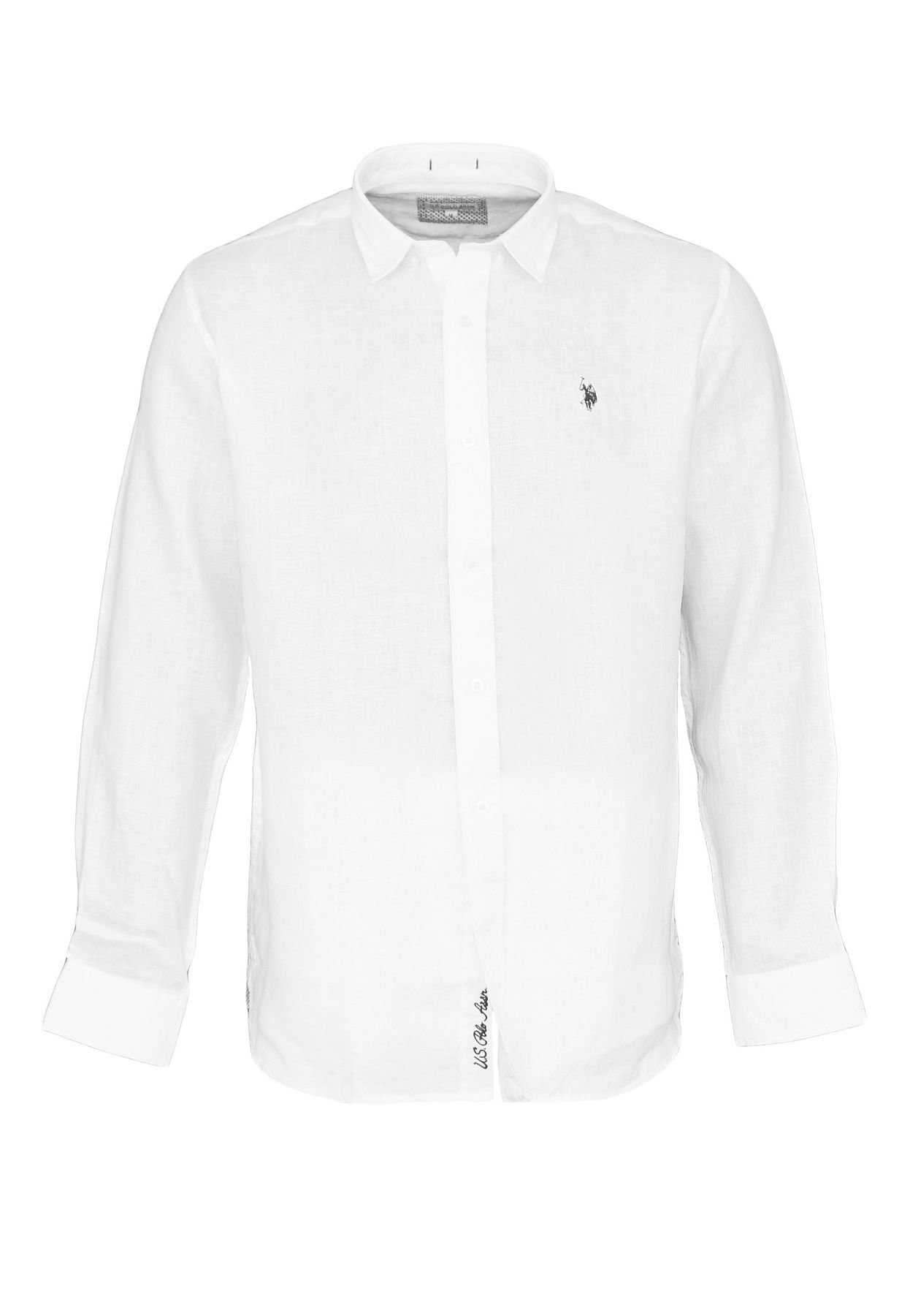 U.S. Polo Assn Langarmhemd Shirt Leinenhemd Button Down Linenshirt