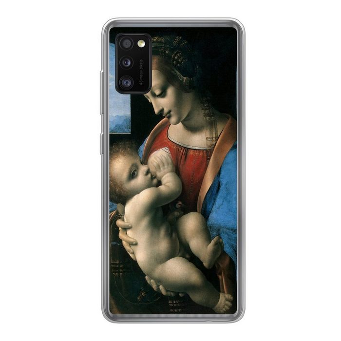 MuchoWow Handyhülle Die Jungfrau Maria - Leonardo da Vinci Handyhülle Samsung Galaxy A41 Smartphone-Bumper Print Handy
