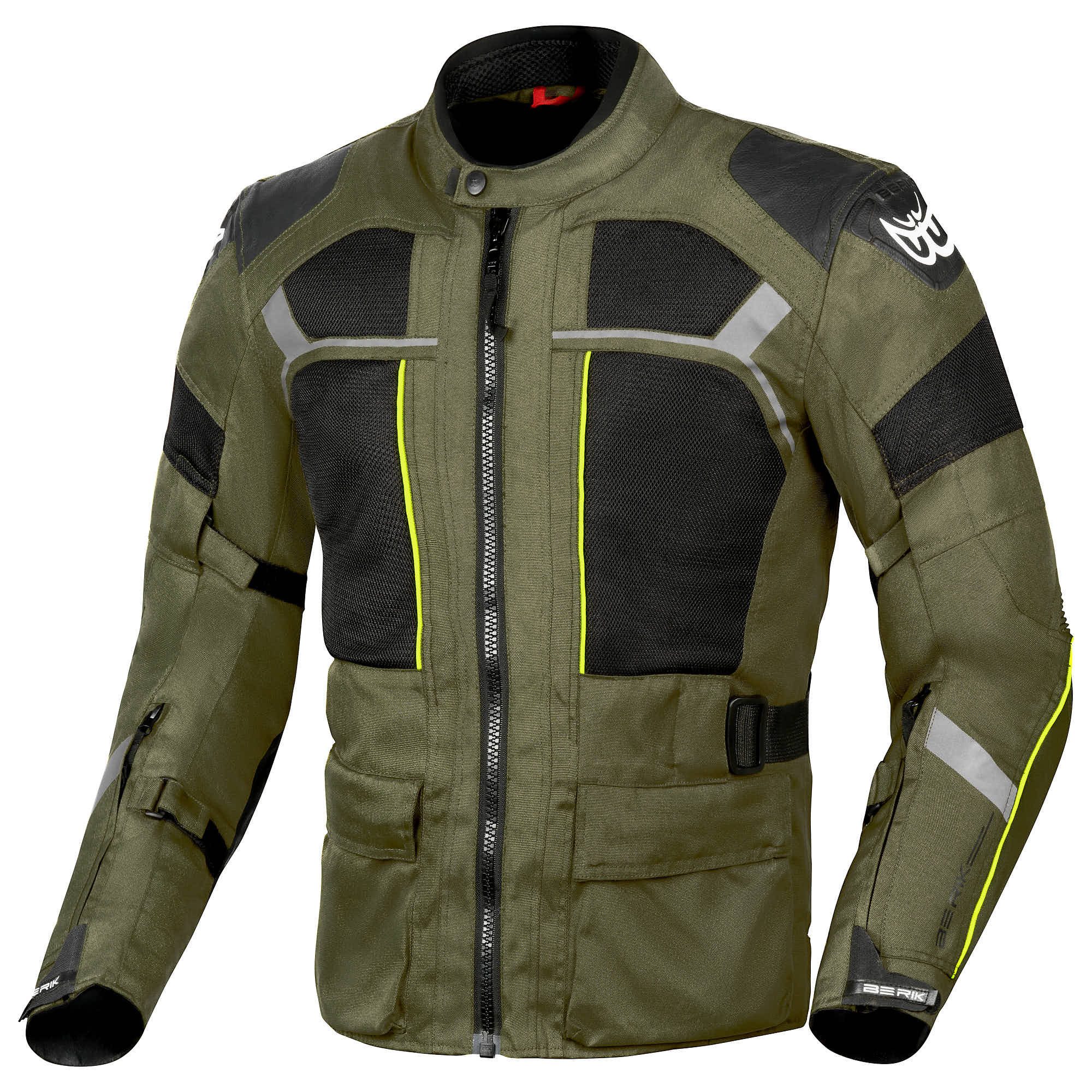 Berik Motorradjacke Absolute Terra Motorrad Textiljacke Ellenbogenprotektoren enthalten,Schulterprotektoren enthalten