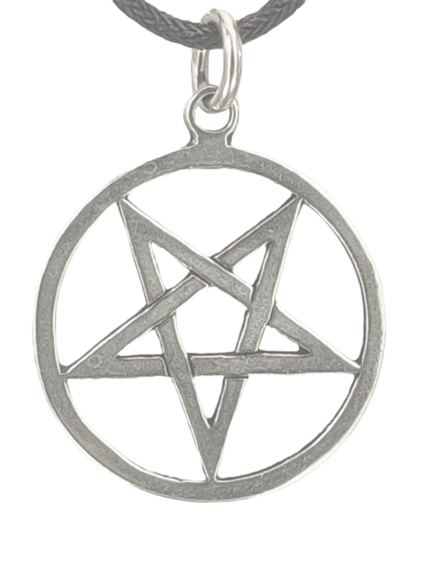 Pentagramm 925 Silber Anhänger Kette Magie Luzifer Satan Teufel Drudenfuß Nr 52 