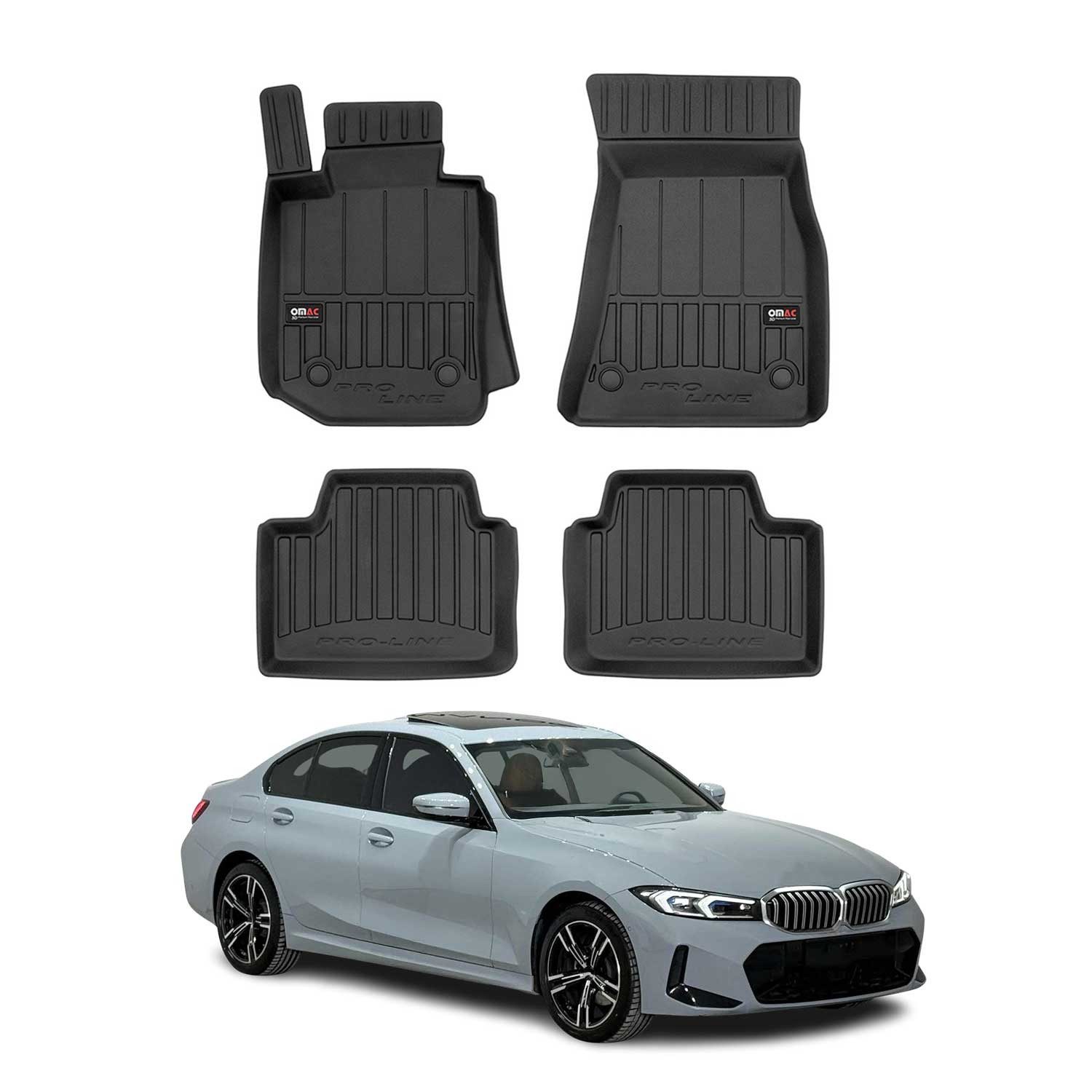 OMAC Auto-Fußmatten für BMW 3er G20 G21 Stufenheck Touring 2019-2025 4tlg (4 St), für BMW 3er G20 G21 Stufenheck Touring 2019-2025 BMW 3er G20 G21 Stufenheck Touring 2019-2025, Antirutsch,Wasserfest,Einfache Installation