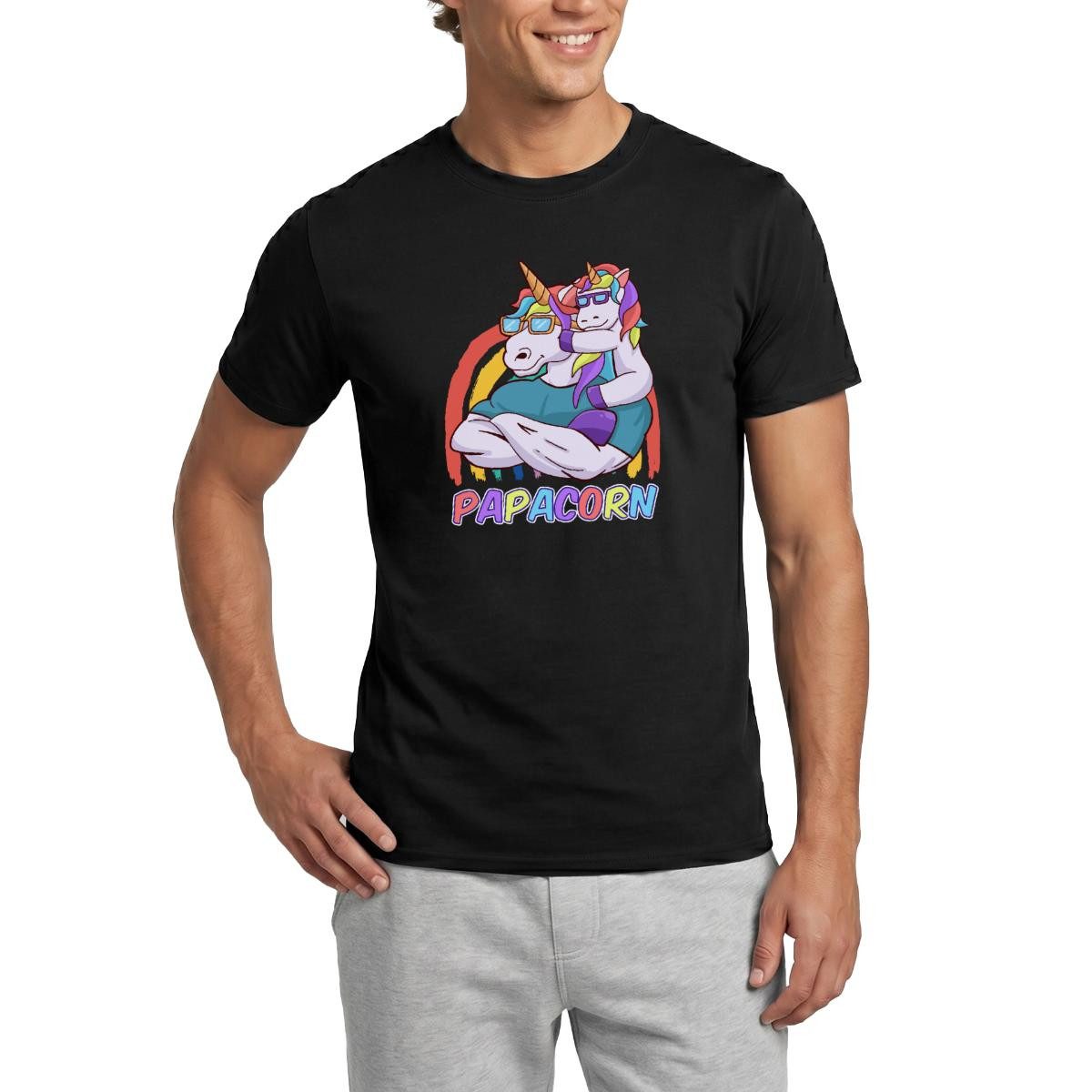 T-Shirt Papacorn Cooler Papa Männer T-Shirt